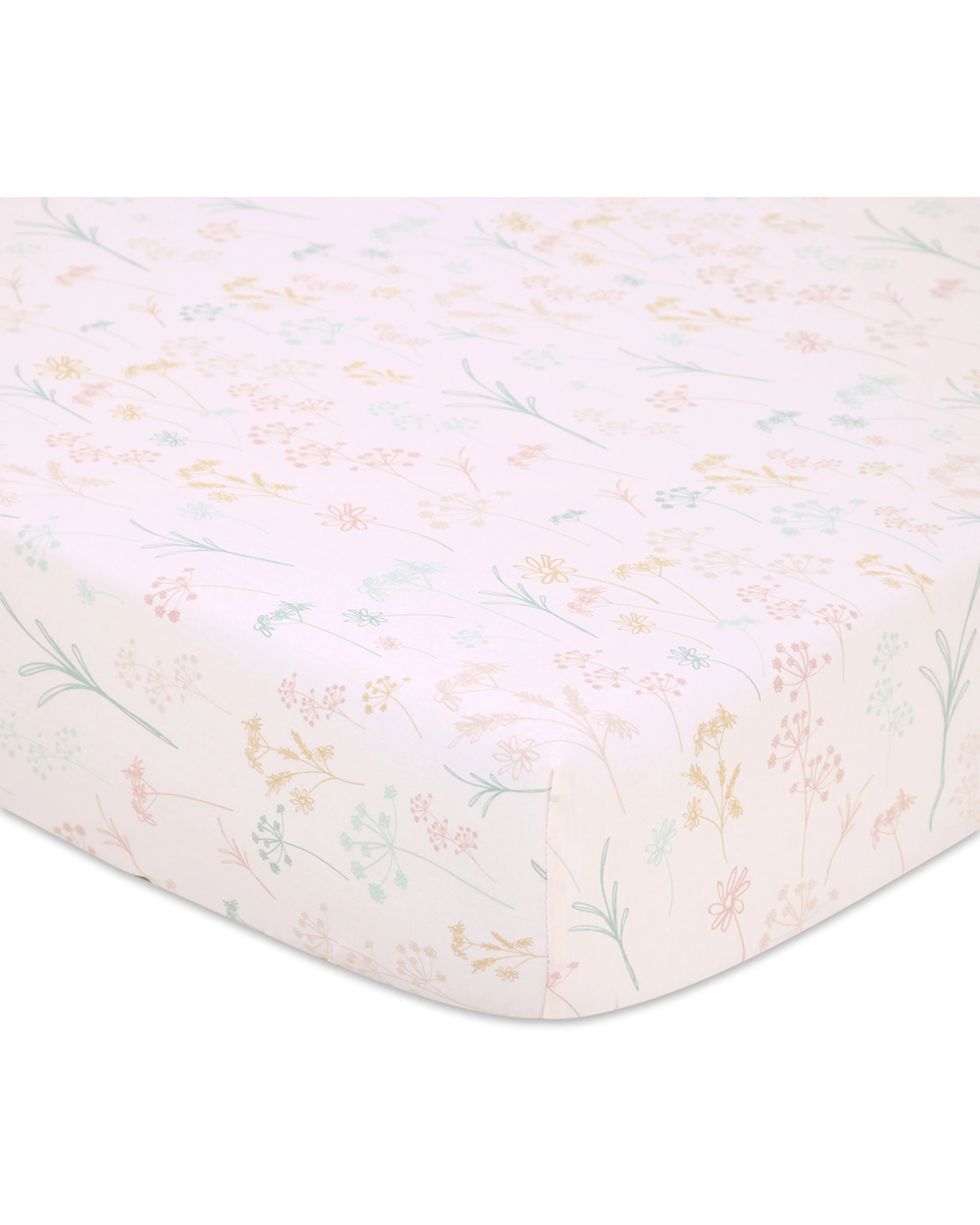 2 Little Haven Cot Fitted Wild Flower Baby Bedding Sheet Cotton Standard Fit - Multi, 2 of 3