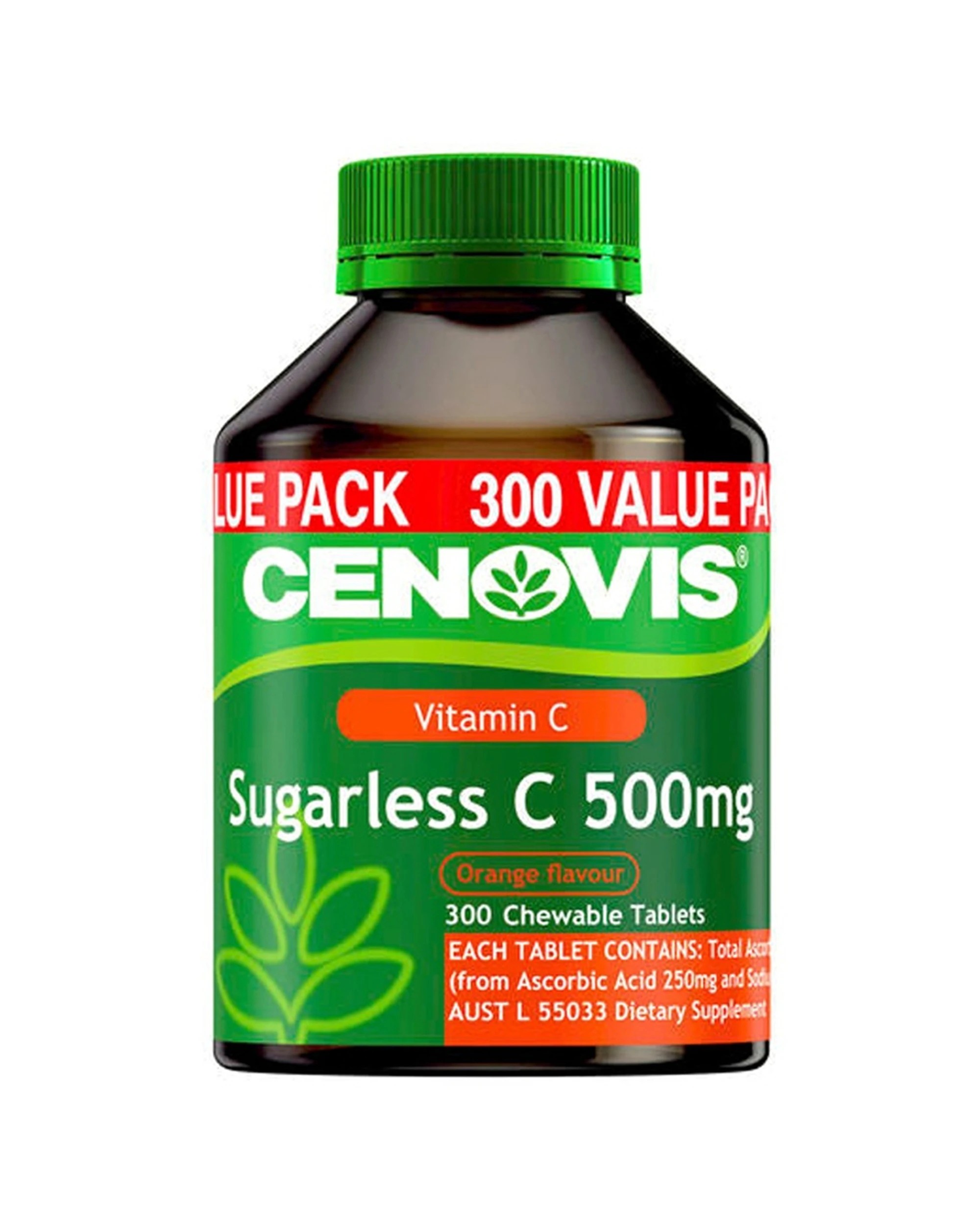 4 Cenovis 300pc Sugarless Vitamin C 500mg Antioxidant Chewable Tablets Supplement, 4 of 5