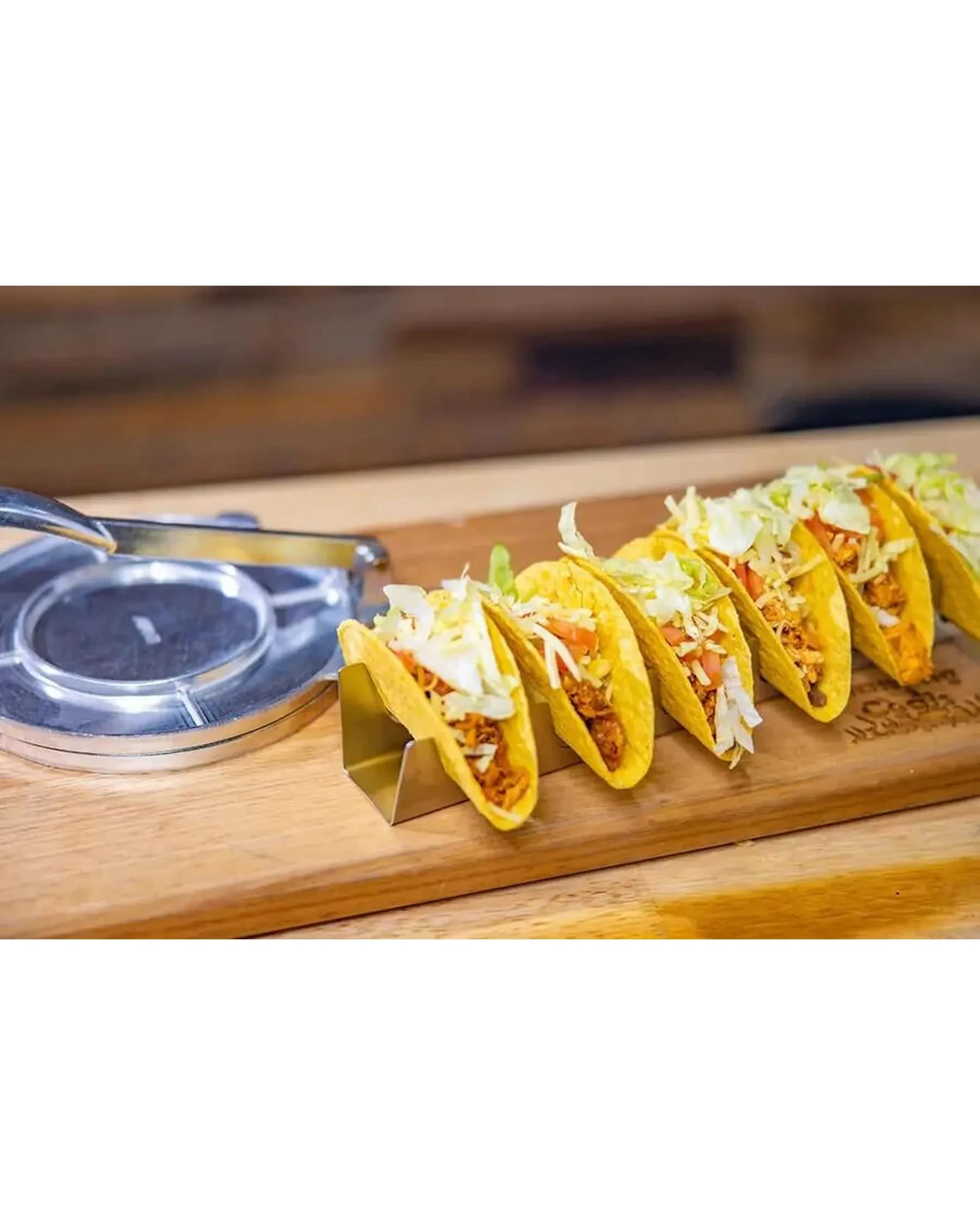 2 Flaming Coals Taco Holder and Tortilla Press Combo Pack, 2 of 5