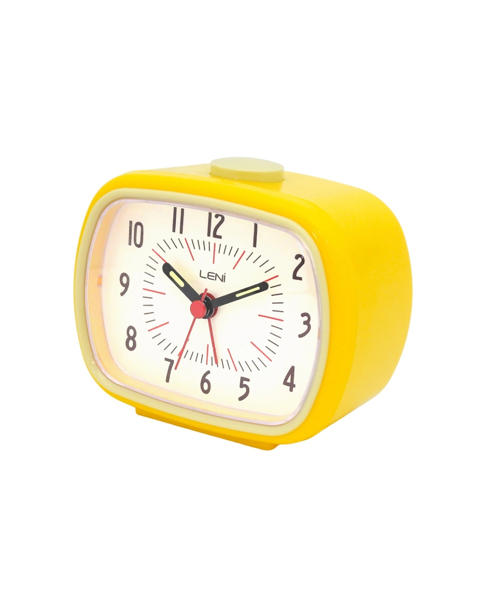 3 Leni Retro 9cm Alarm Clock Luminescent Hands Audible Beep-Beep Alarm - Yellow, 3 of 8