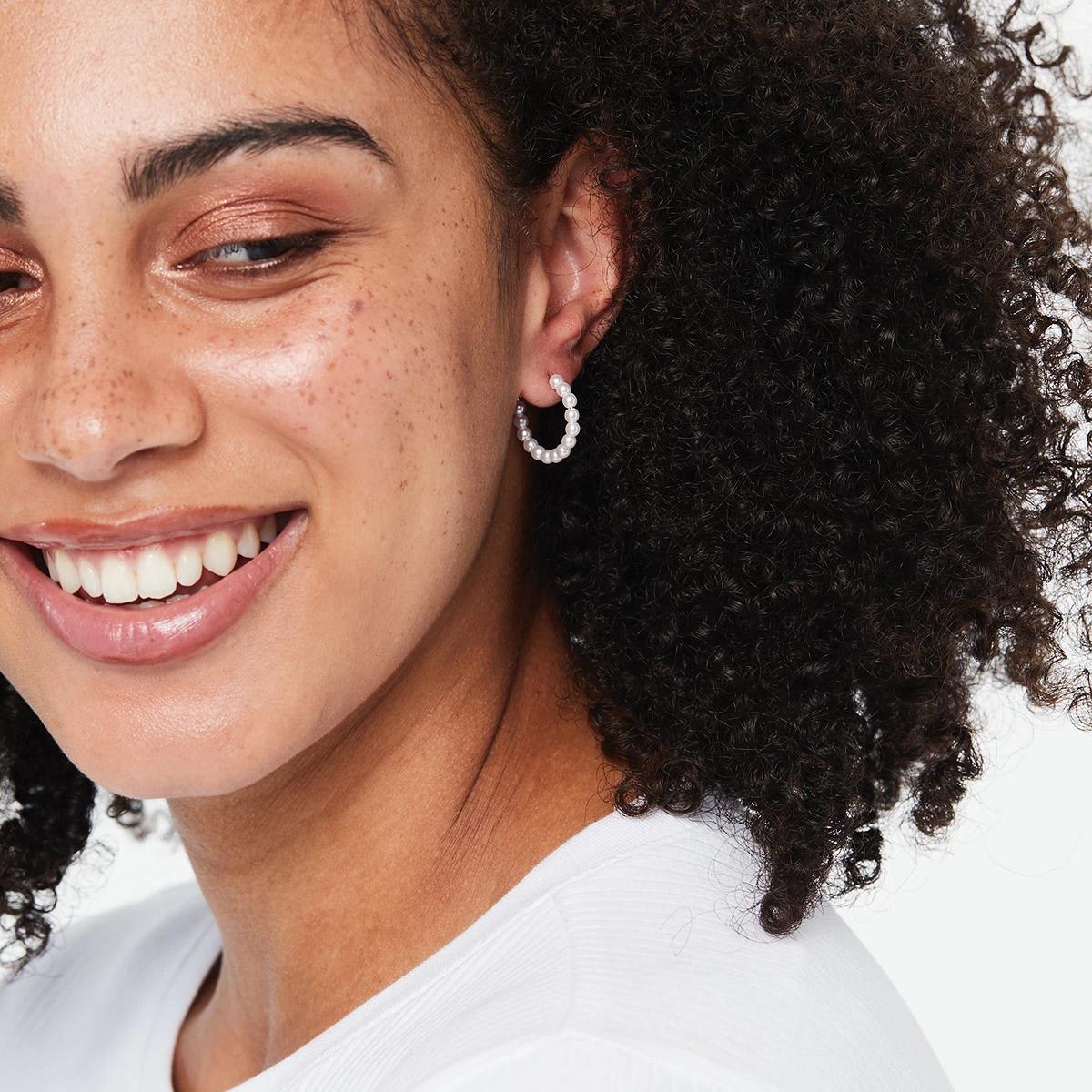 4 6 Pack Cluster Faux Pearl Stud Earrings - Gold Tone Gold, 4 of 5