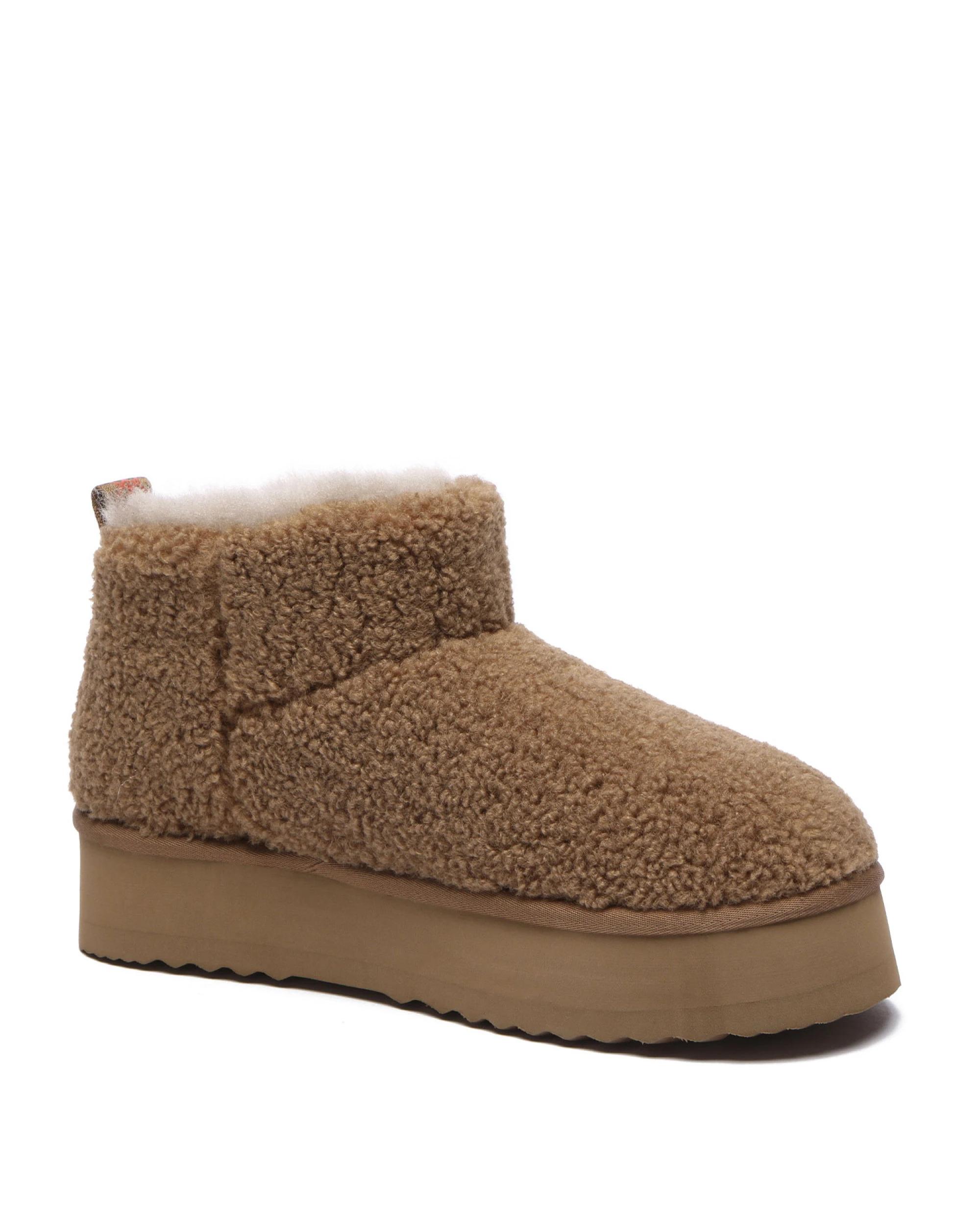 2 Everau Womens Ultra Platform Teddycozy TEDDY BROWN, 2 of 5