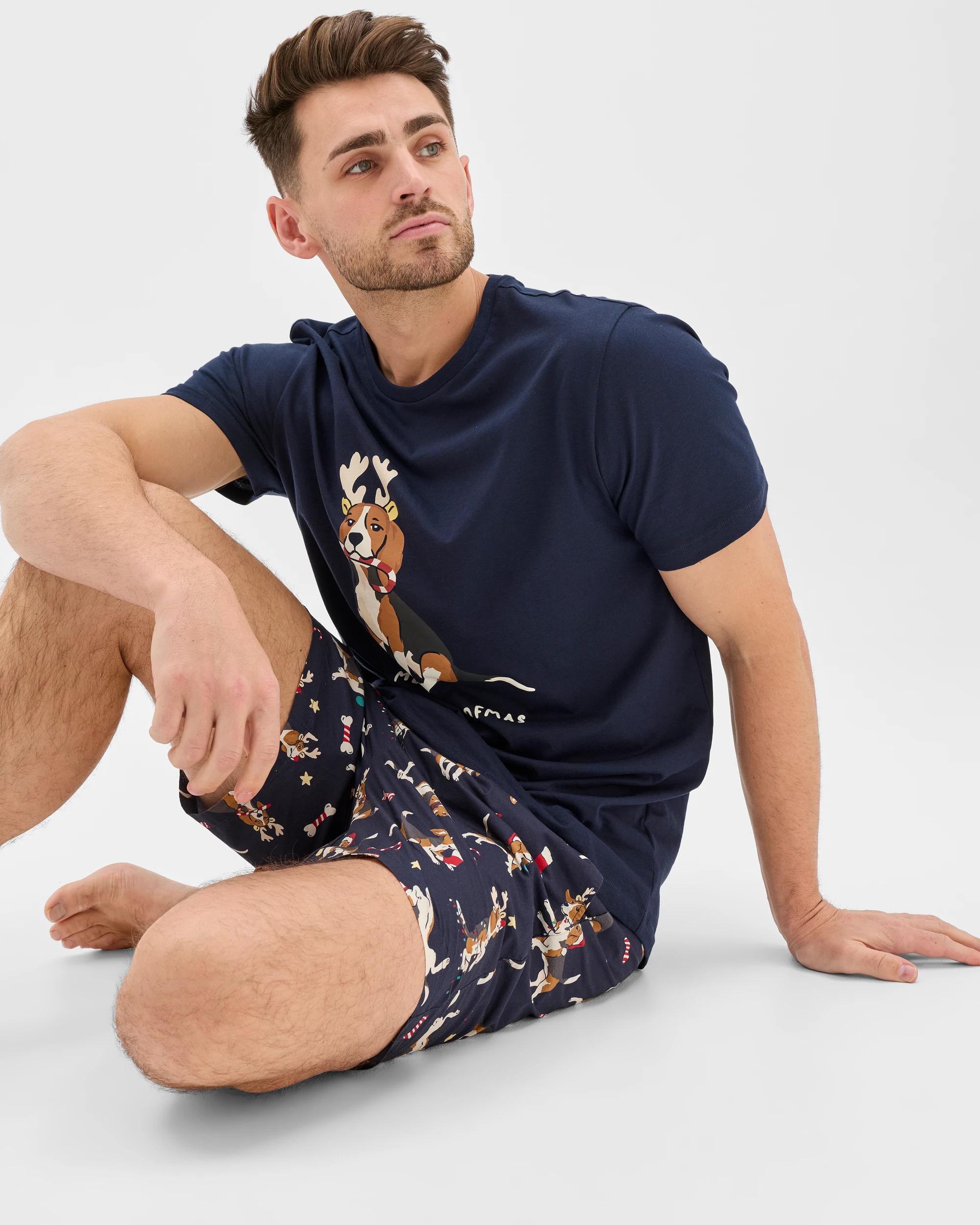 5 Maxx Poplin Christmas Sleep Shorts CHRISTMAS BEAGLE DOG, 5 of 7