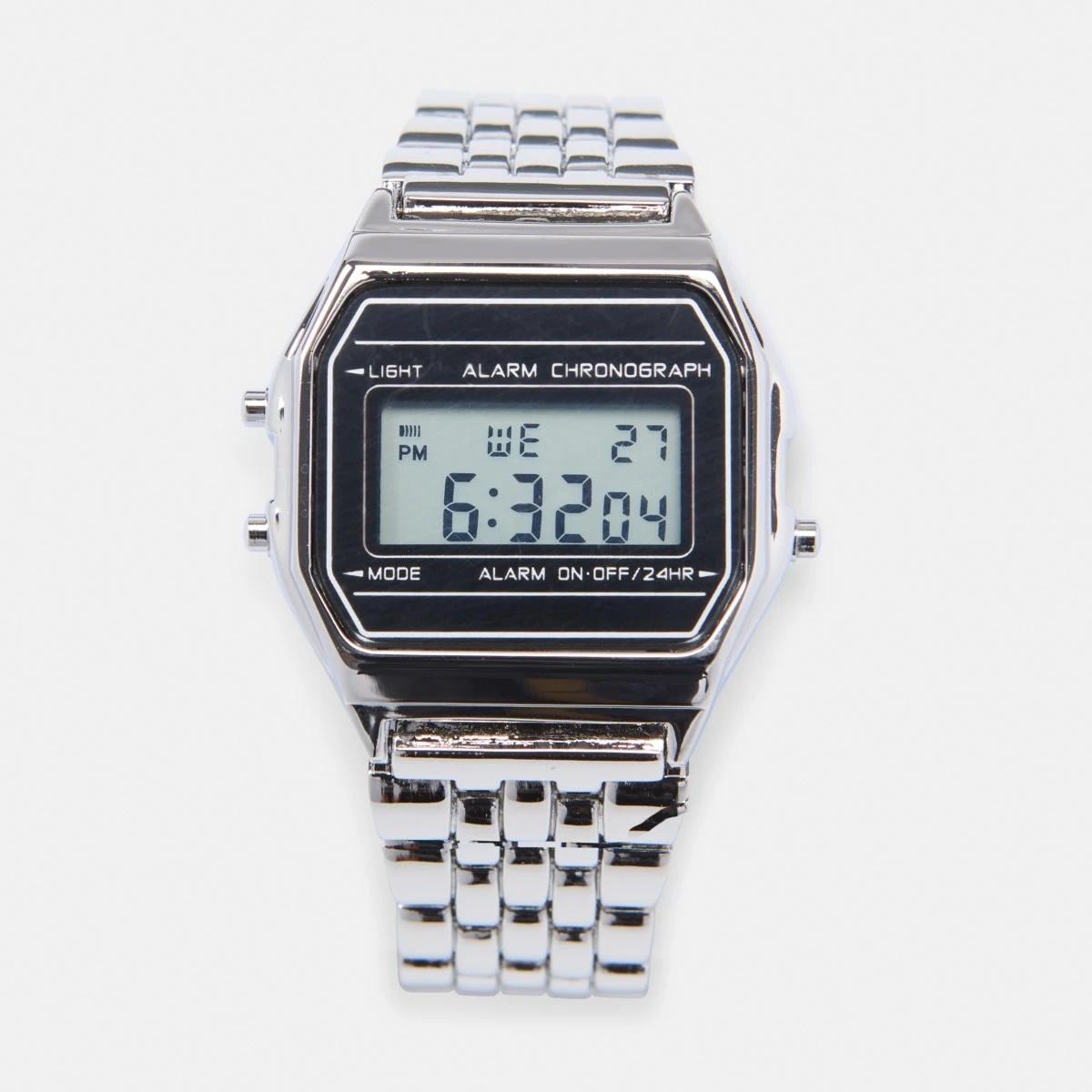 1 Square Metal Watch SILVER, 1 of 6