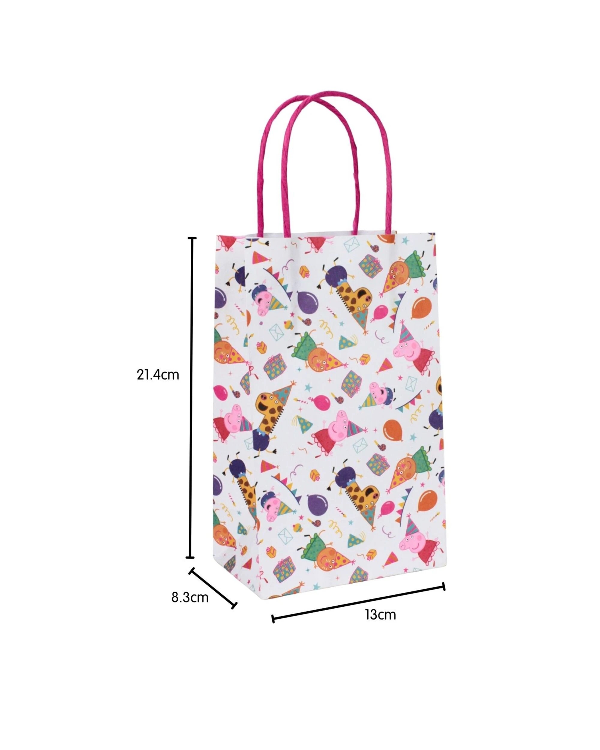 2 Anagram Peppa Pig Party Paper Gift Bags Pack of 8 - Multi, 2 of 4