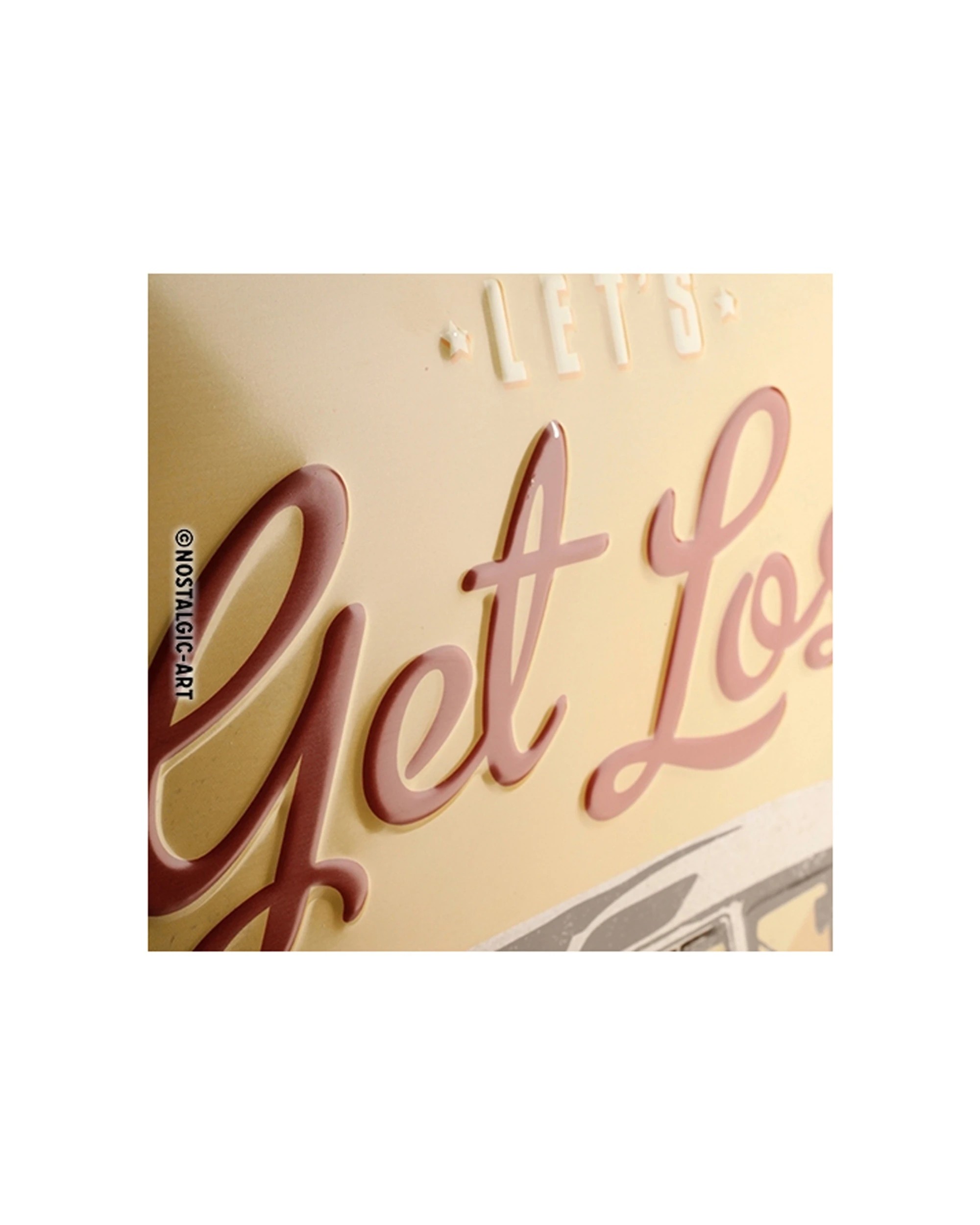 3 Nostalgic-Art XL 40x60cm Metal Wall Art Sign Plaque - VW Lets Get Lost, 3 of 3