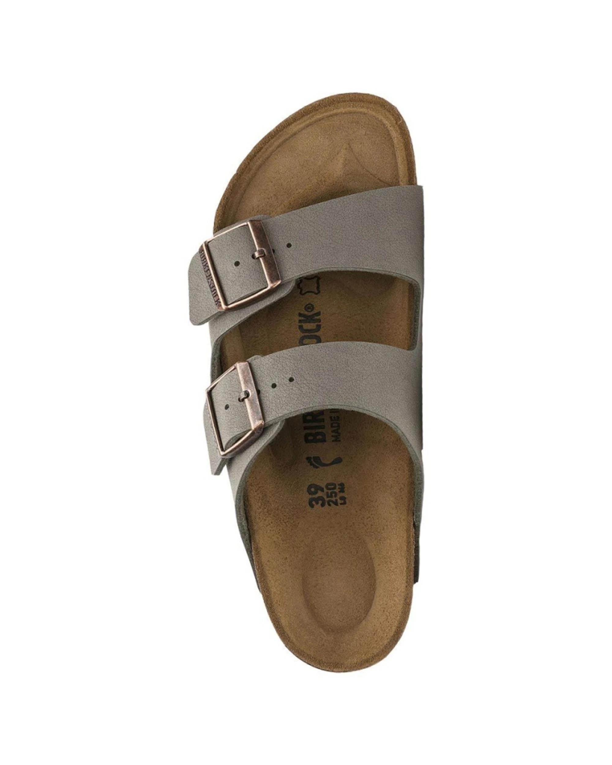1 Birkenstock Arizona Birko-Flor Nubuck Sandals Narrow Width STONE, 1 of 5