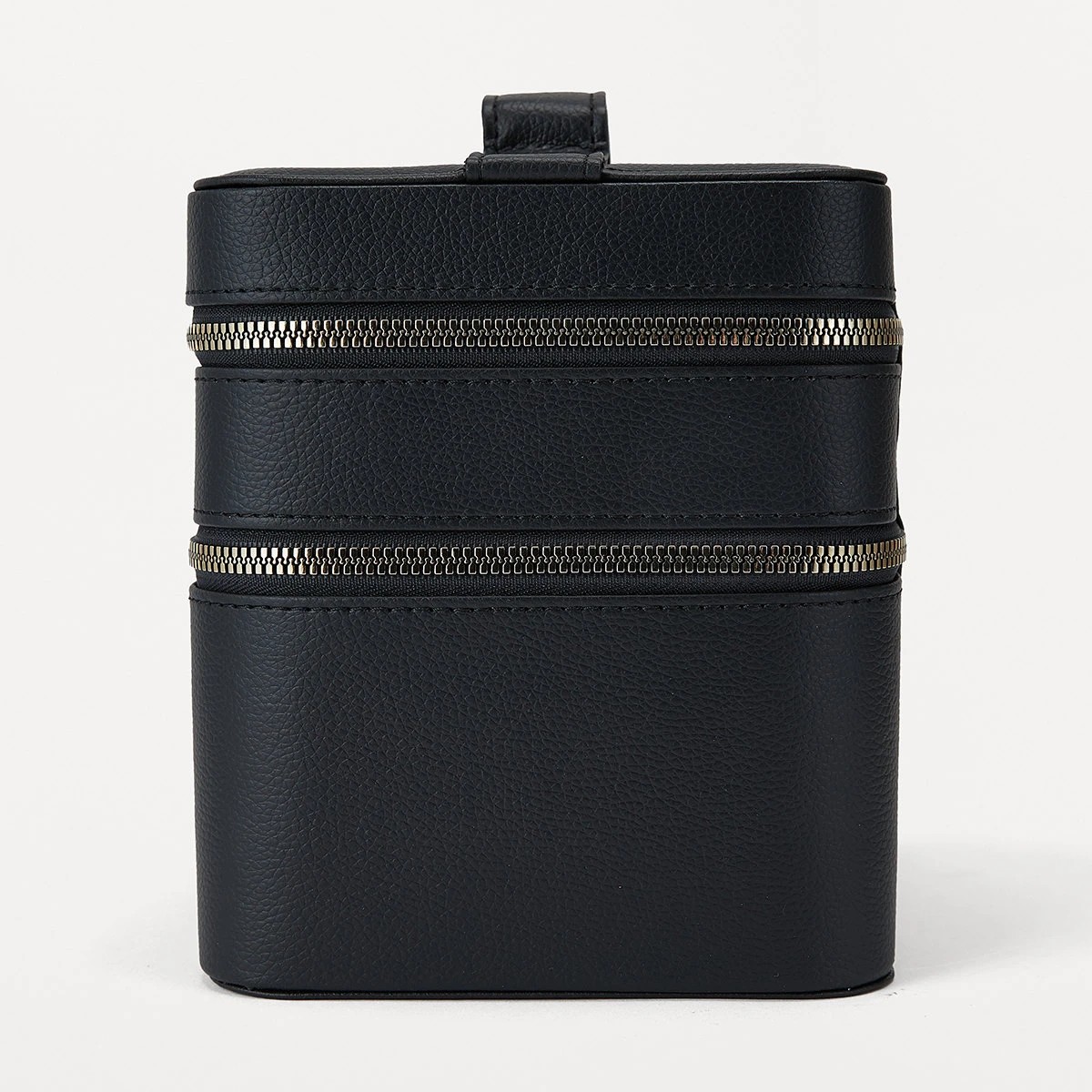 4 Double Tier Beauty Case - Black, 4 of 10