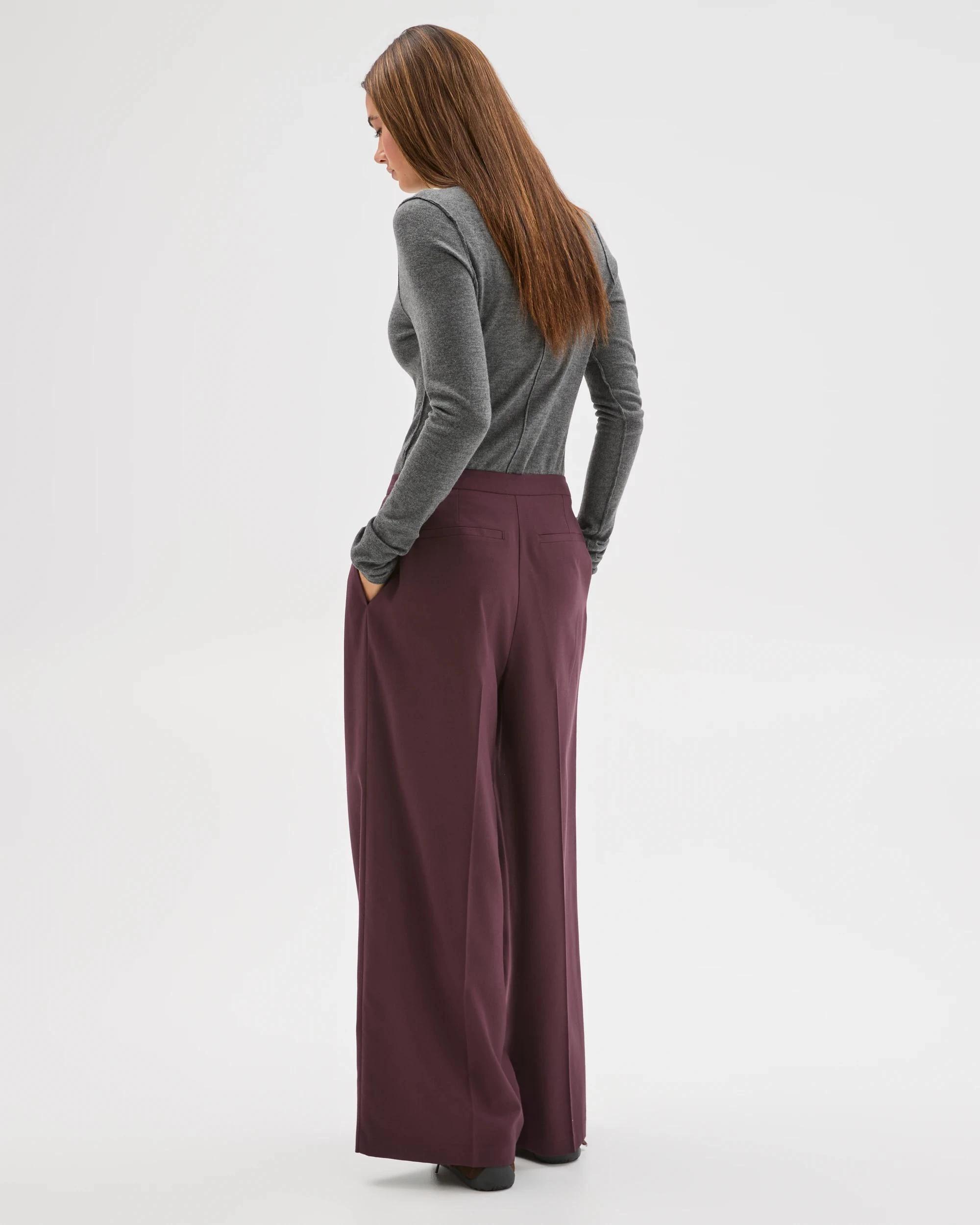 7 Lily Loves Wide Leg Tailored Pants FUDGE, 7 of 7