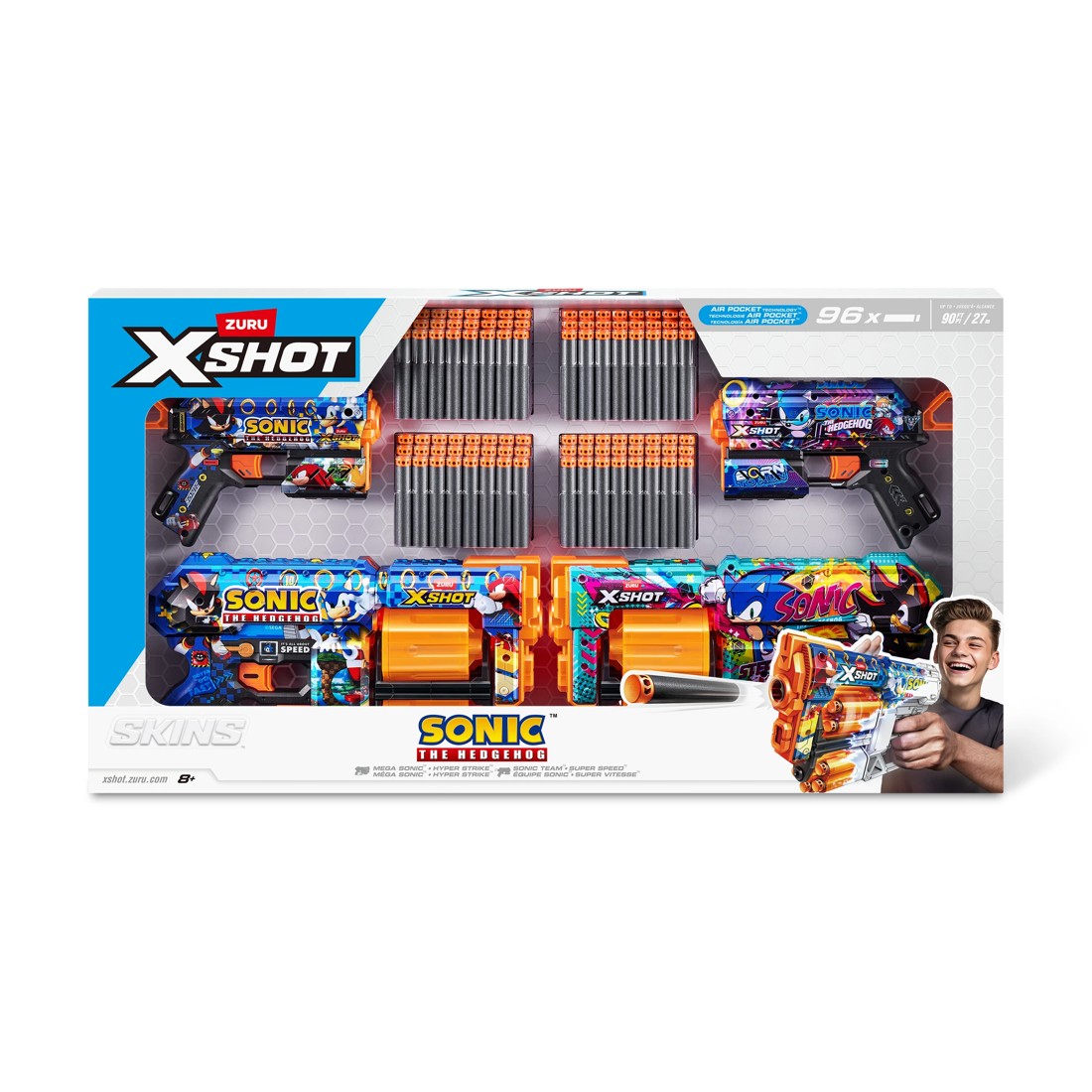 1 Zuru X-Shot Skins Sonic the Hedgehog Blaster, 1 of 8