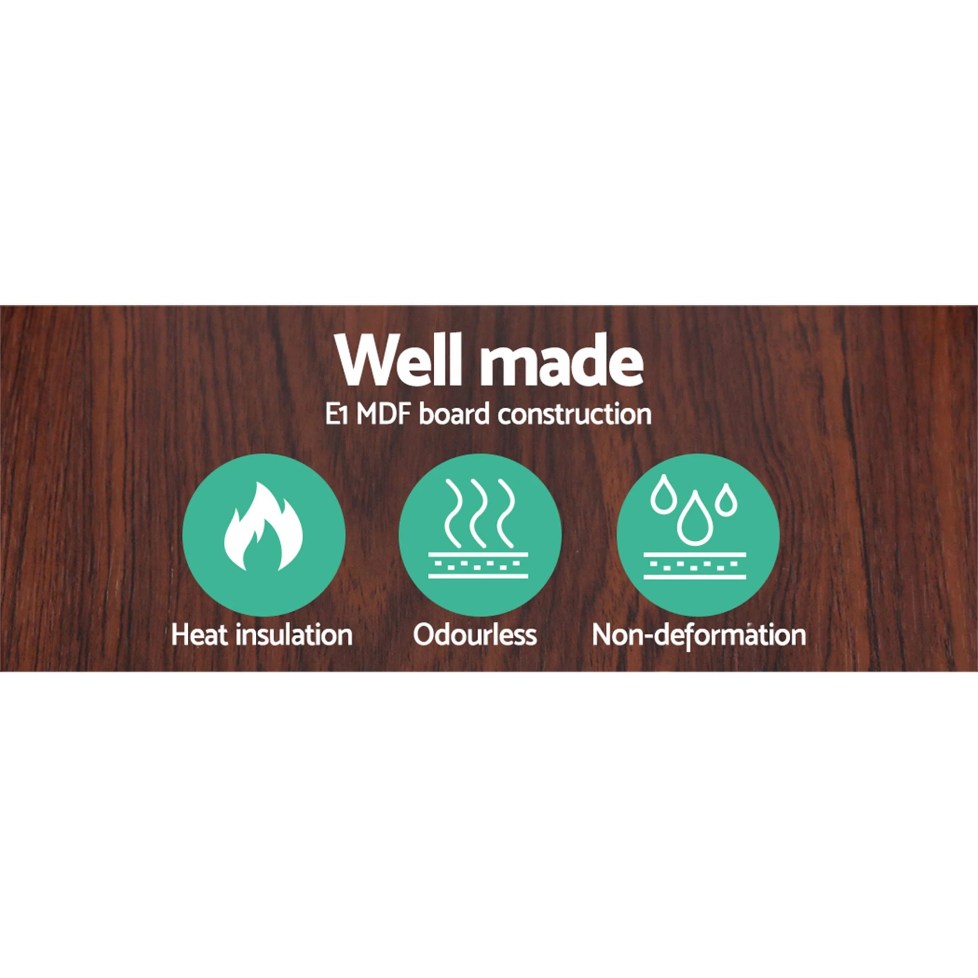 4 Artiss Floor Lamp 3 Tier Shelf Storage LED Light Stand Home Room Vintage - Brown, 4 of 7