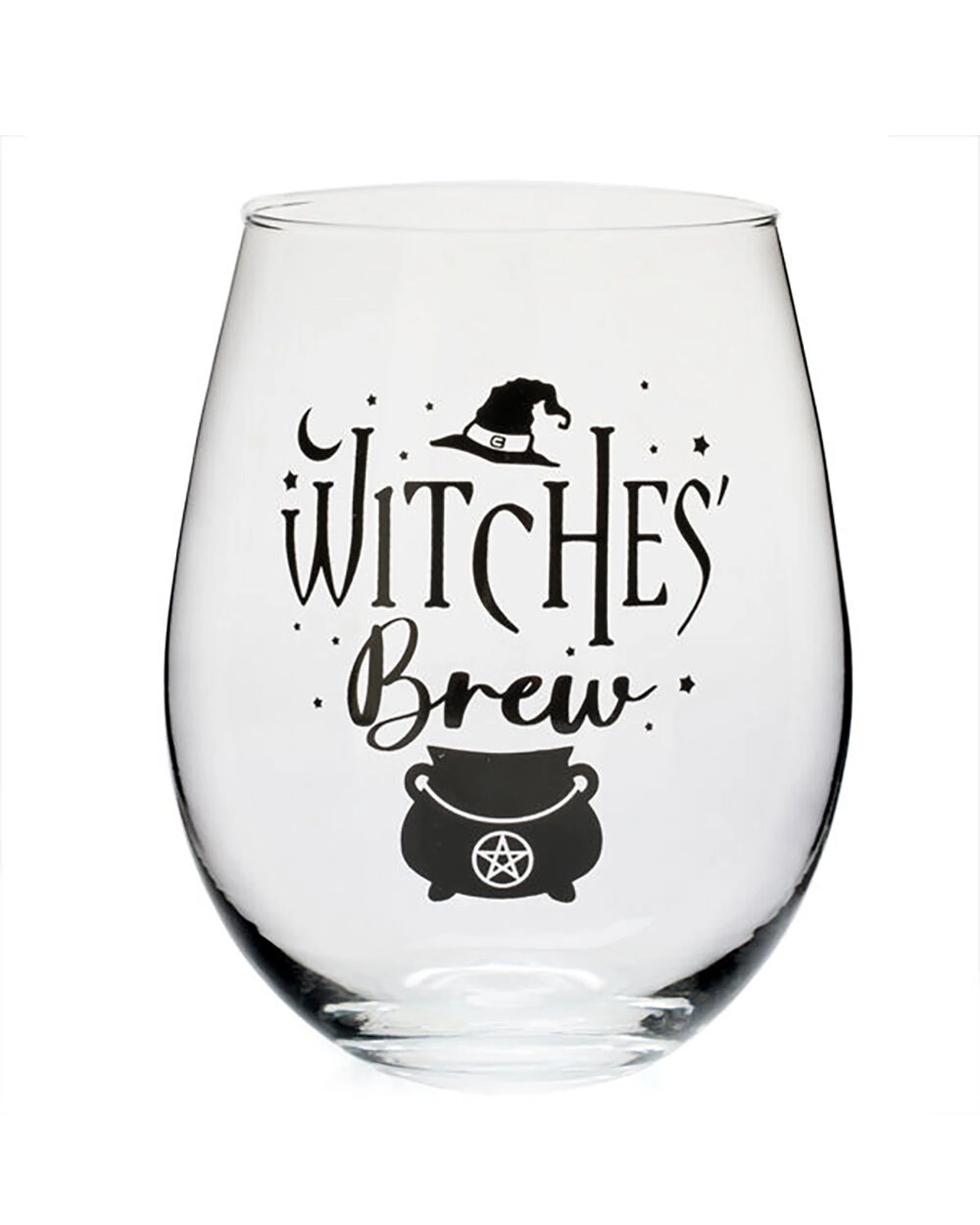 1 Tallulah Stemless Wine Glass Tumbler Party Drinkware Witches Brew - Clear, 1 of 3