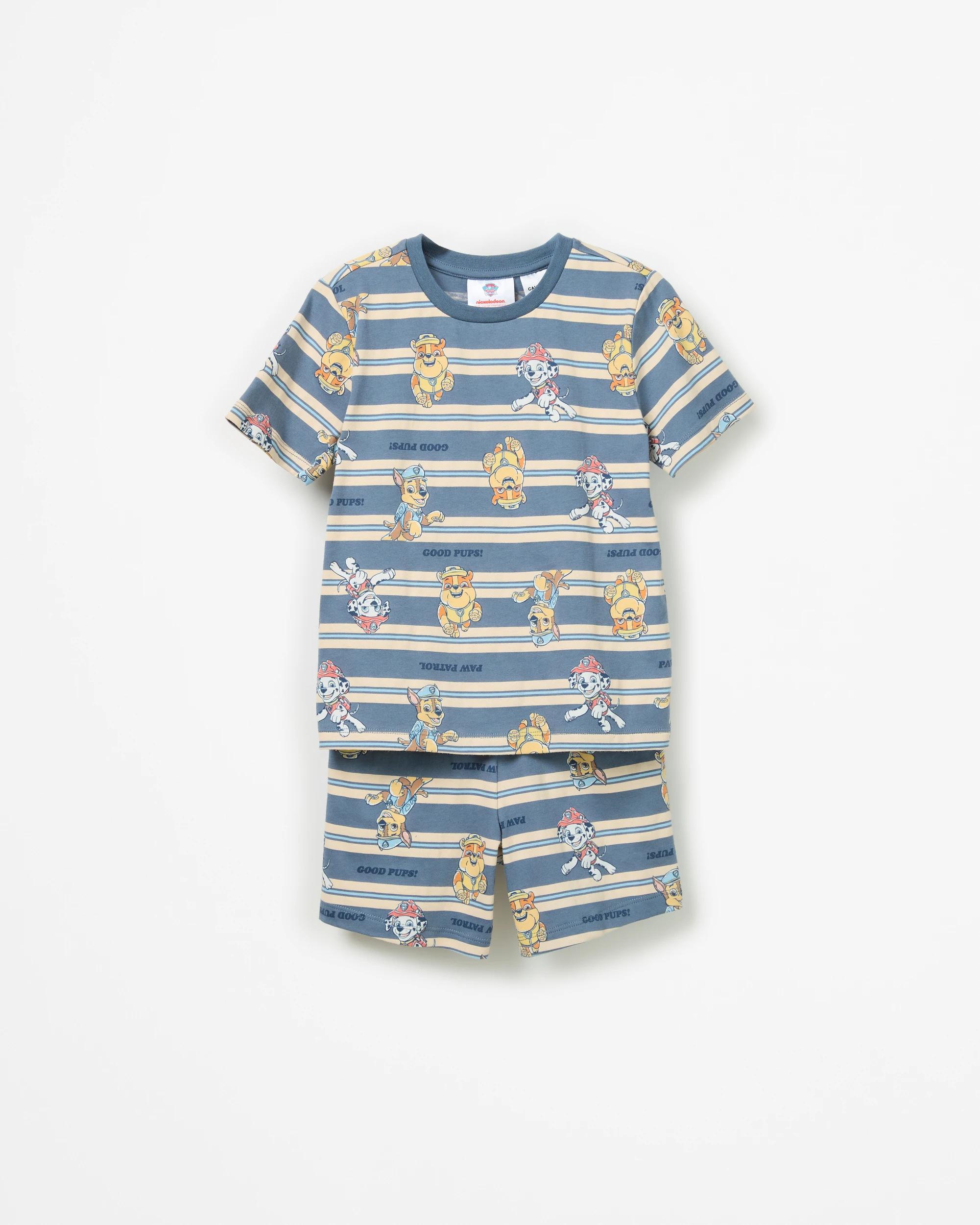 4 Paw Patrol Paw Patrol Australian Cotton Younger Boys 2 Pack Short Pyjama Set MULTI, 4 of 4