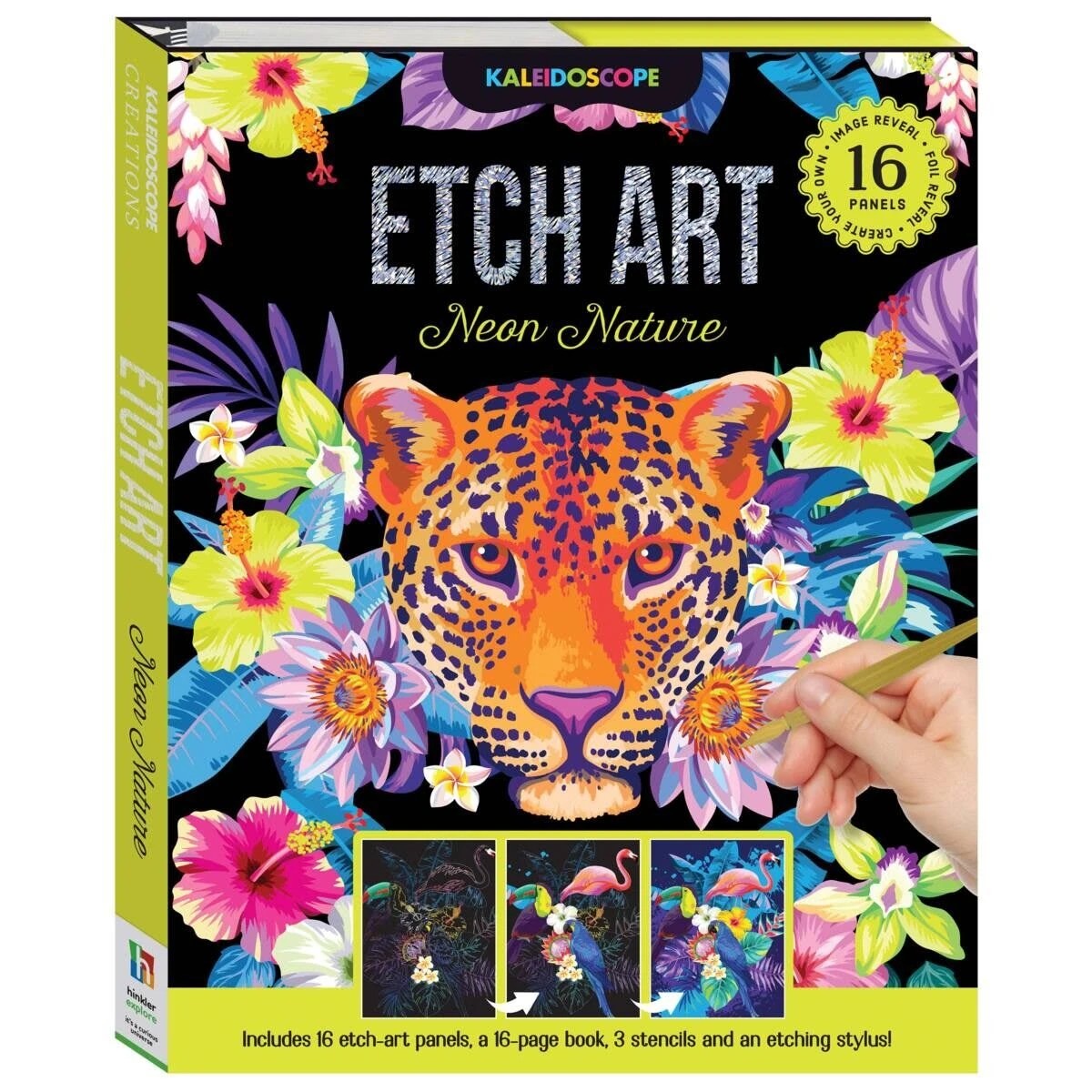 1 Kaleidoscope Etch Art Creations: Neon Nature - Book, 1 of 6