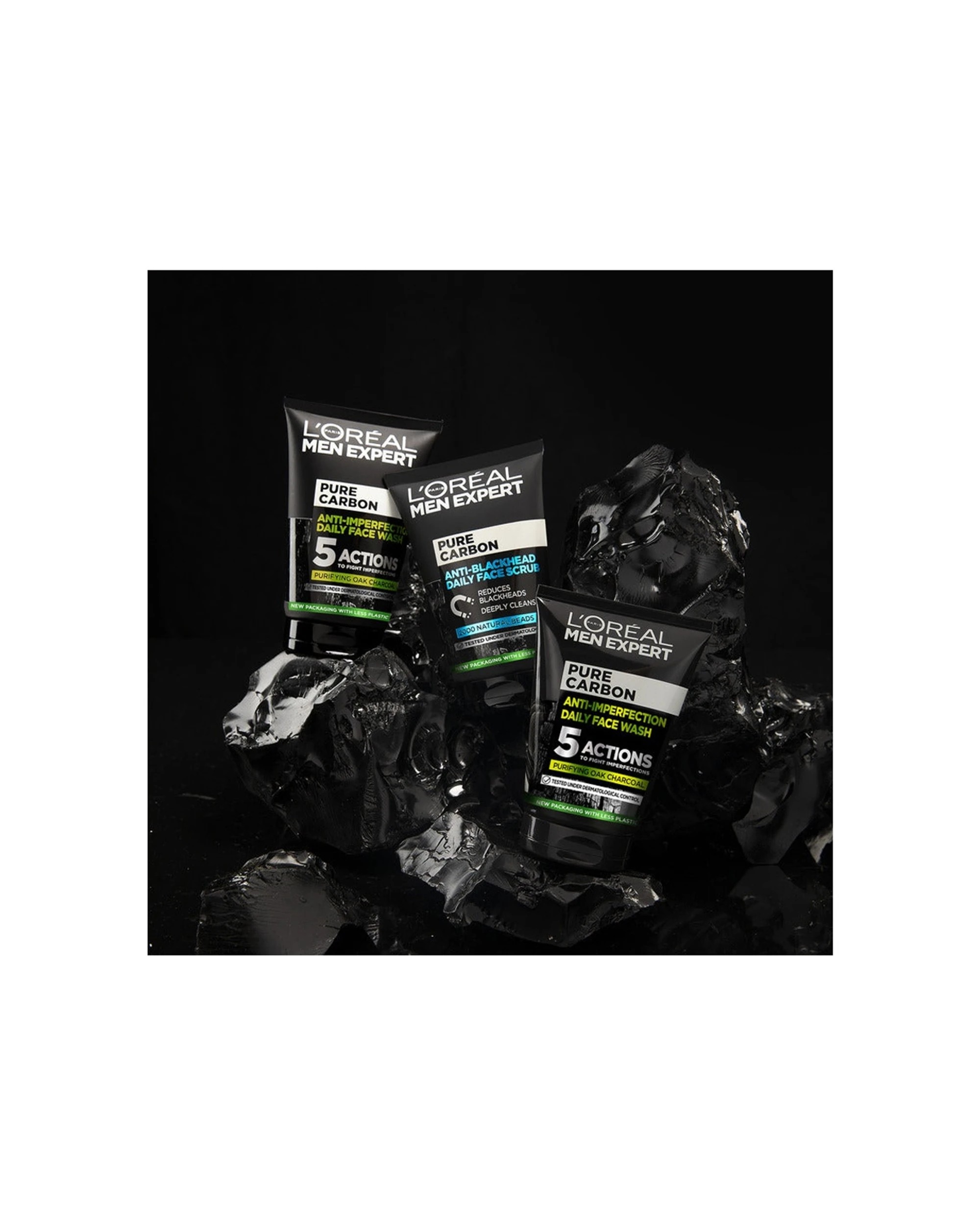 3 L'Oreal Paris Men Pure Charcoal Wash Oily Acne Prone Skin Cleanser 100ml - Black, 3 of 3