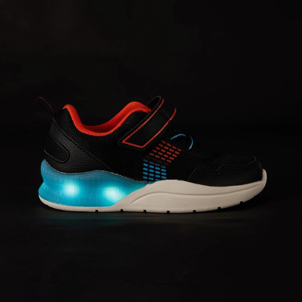 2 Junior Light Up High Top Shoes Black, 2 of 6