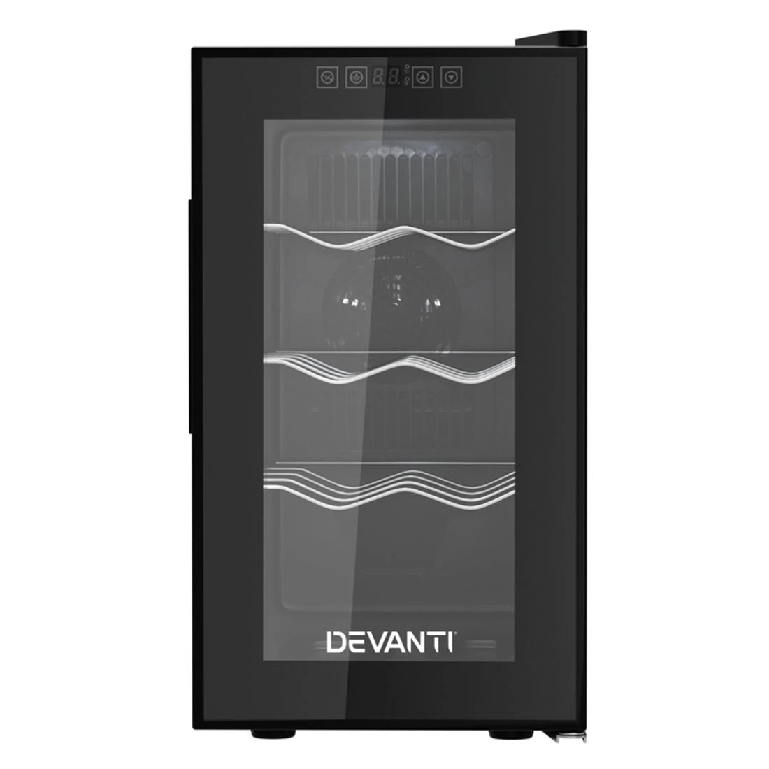 4 Devanti Wine Fridge Cooler 8 Bottles - Black, 4 of 7