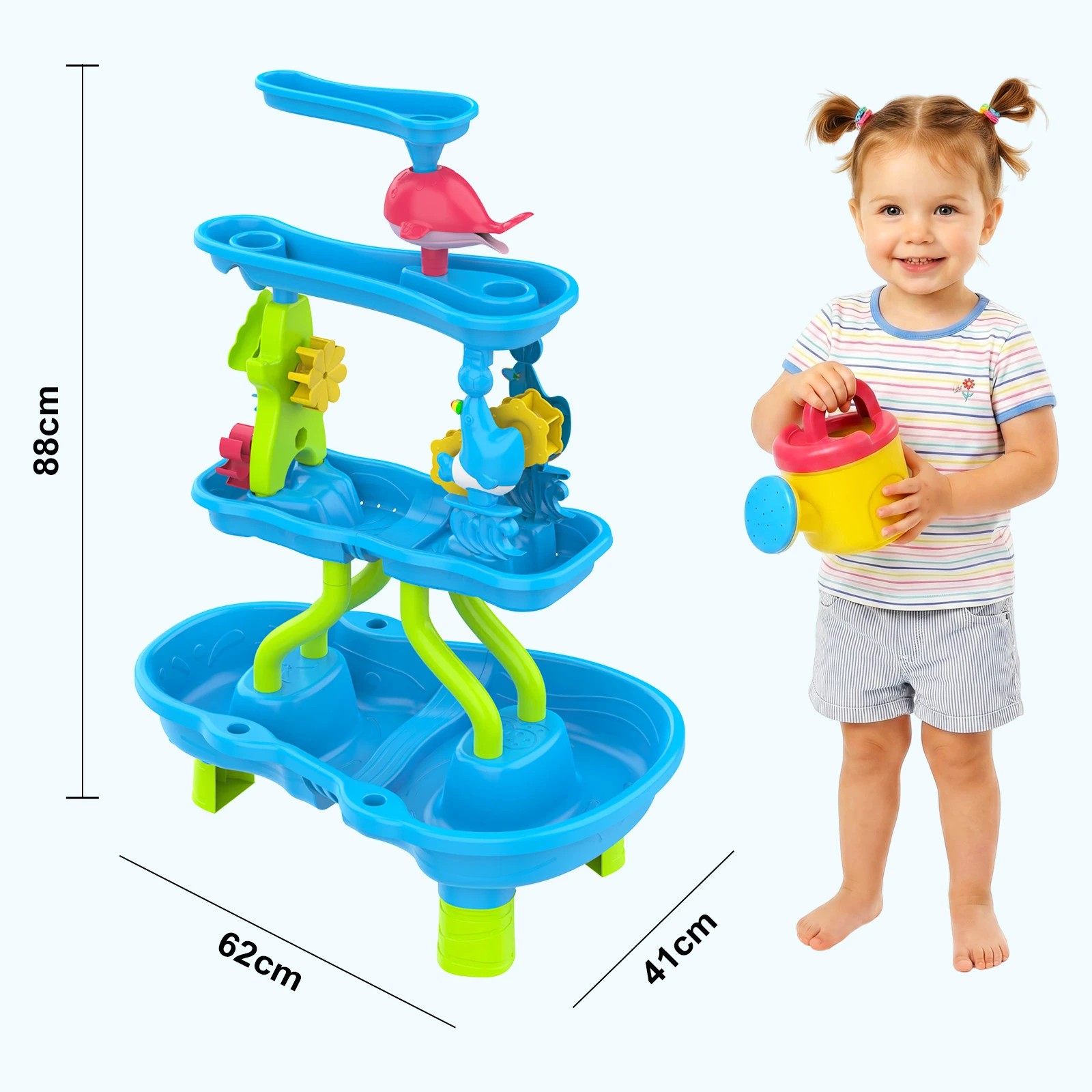 8 Advwin 4-Tier Kids Sand Water Table Activity Table Indoor Outdoor Sensory Playset - Multi, 8 of 8