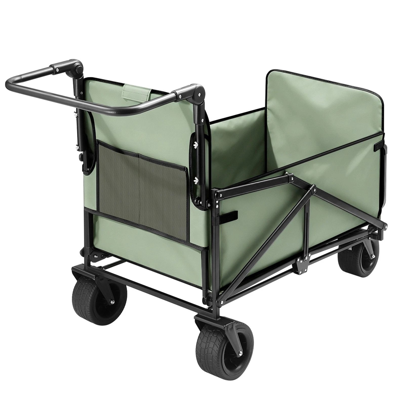 2 Ausway 3 in 1 Folding Wagon Cart Convertible Trolley Lounge Chair Bed for Camping Beach 200kg Capacity, 2 of 6