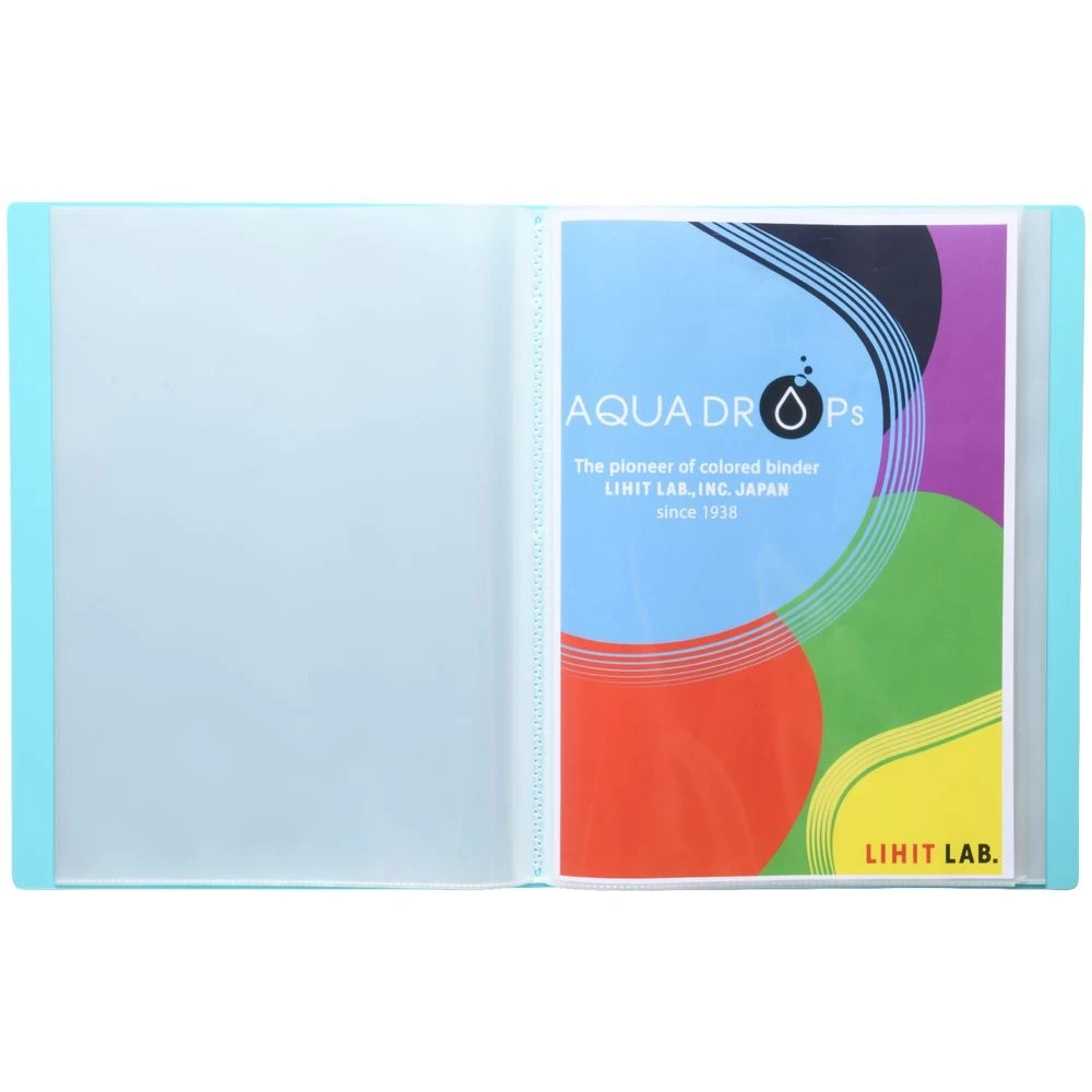 4 Aqua Drops Display Book Fixed 40 Pockets Vivid Teal, 4 of 4