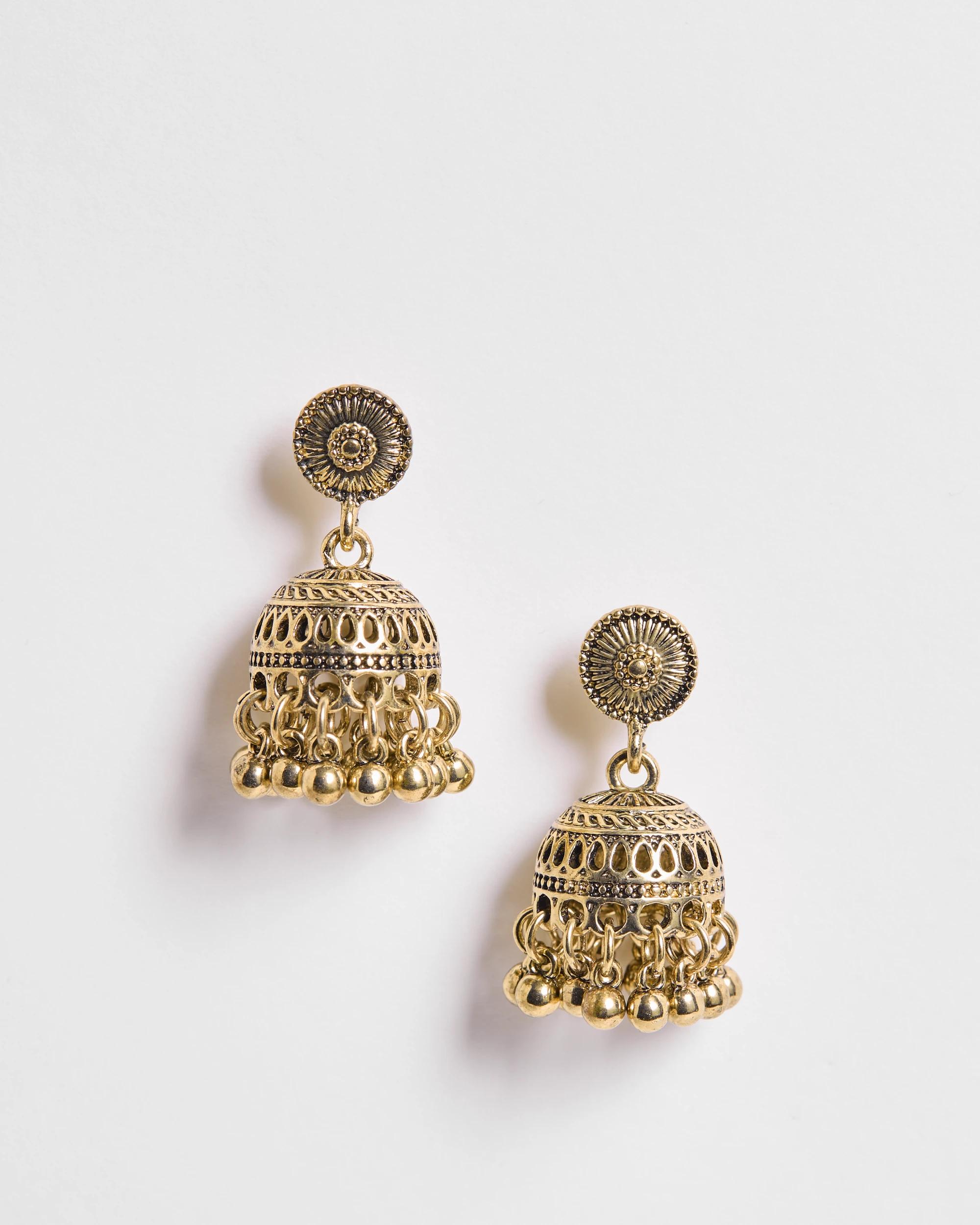 Target Woman Burnished Bell Drop Earrings - Kmart