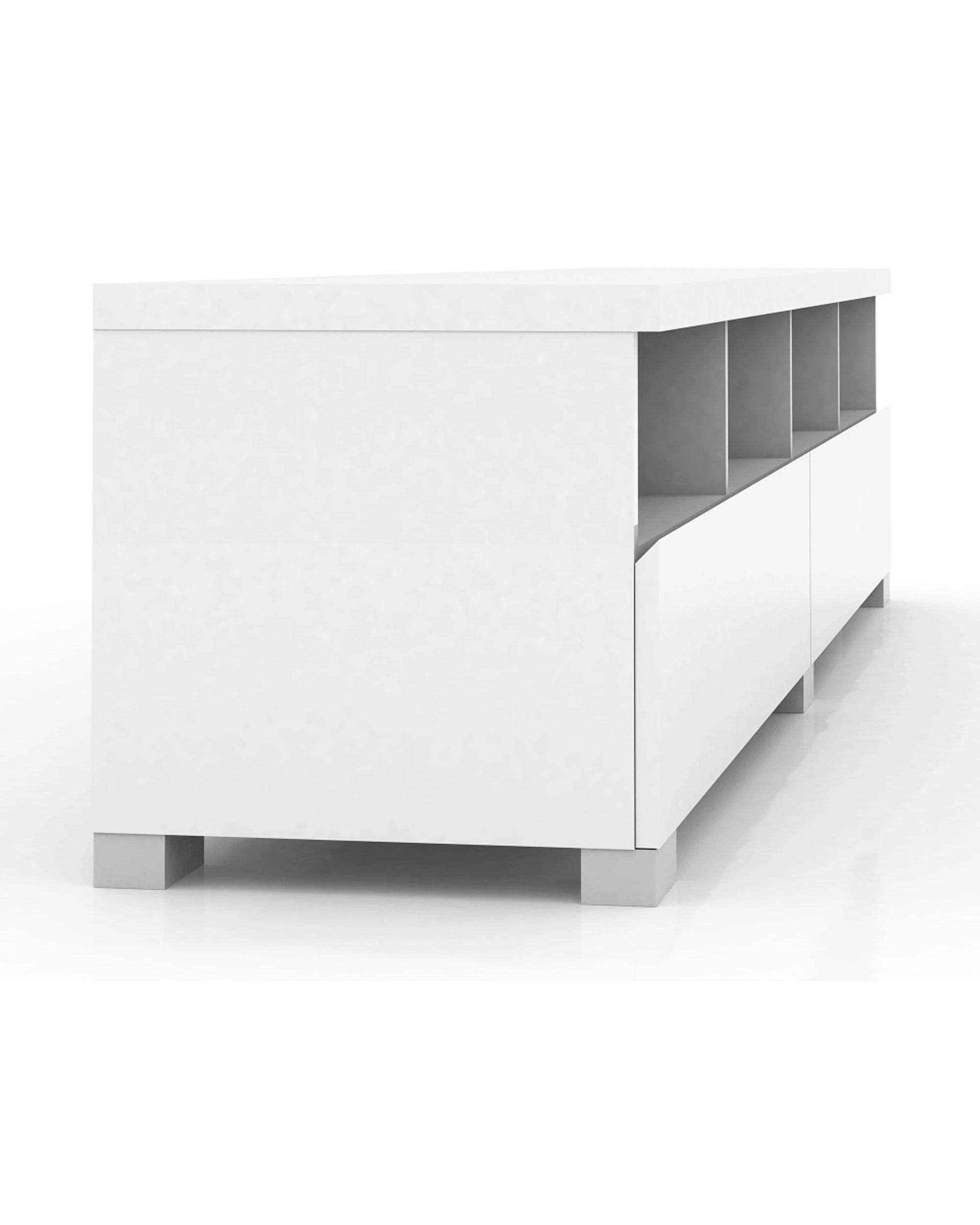 5 Alpine Bay Elara 2 Drawer Entertainment Unit 4 Compartments Storage - White, 5 of 7