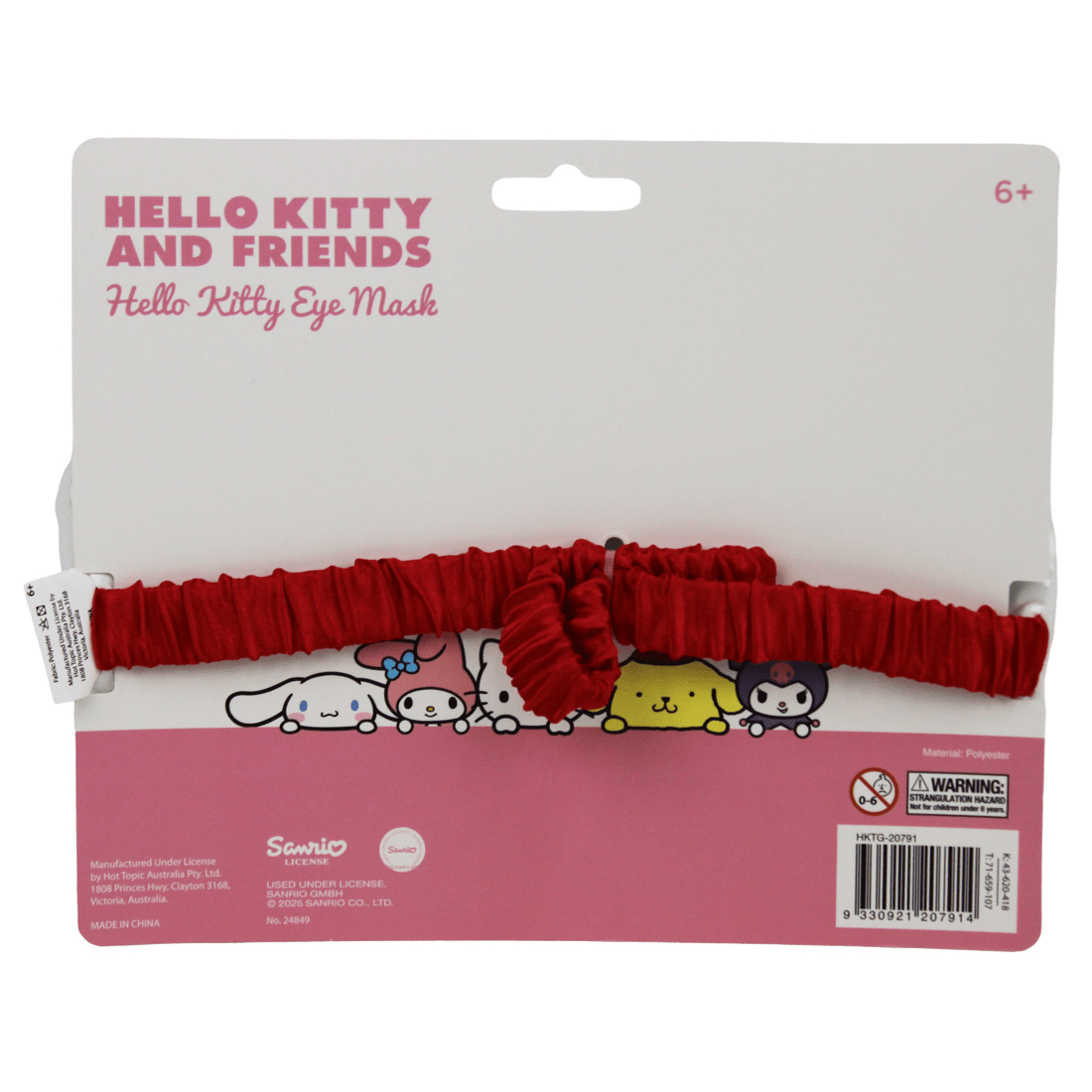 2 Sanrio Hello Kitty and Friends Fluffy Eye Mask - White, 2 of 2