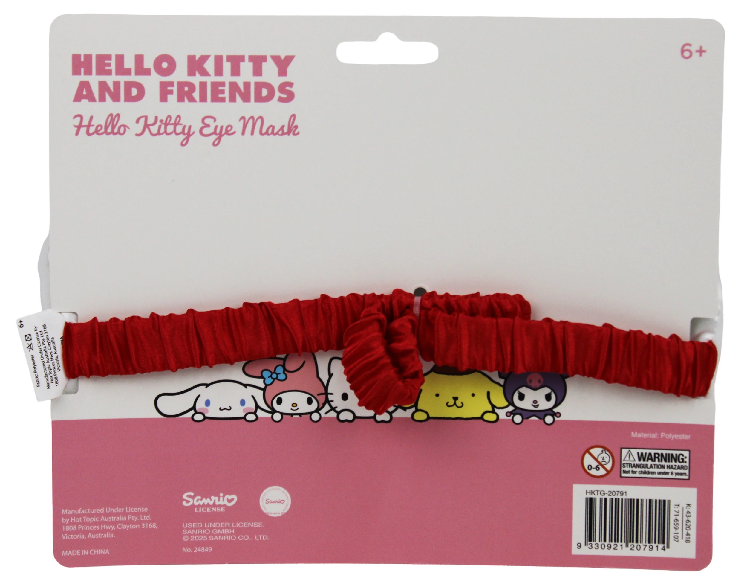 2 Sanrio Hello Kitty and Friends Fluffy Eye Mask - White, 2 of 2