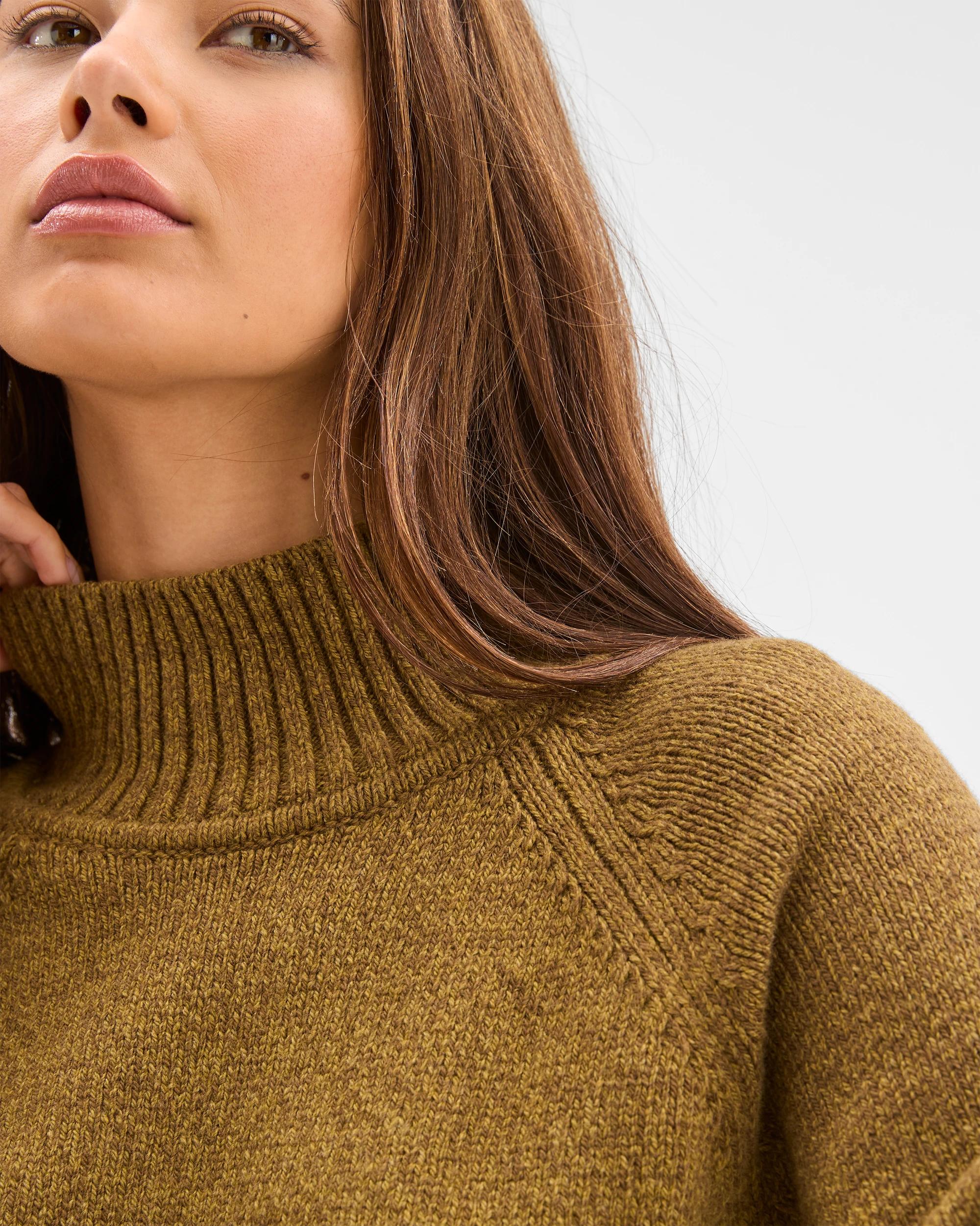 5 Lily Loves Australian Cotton Blend High Neck Knit Jumper TWISTED JUNIPER, 5 of 6