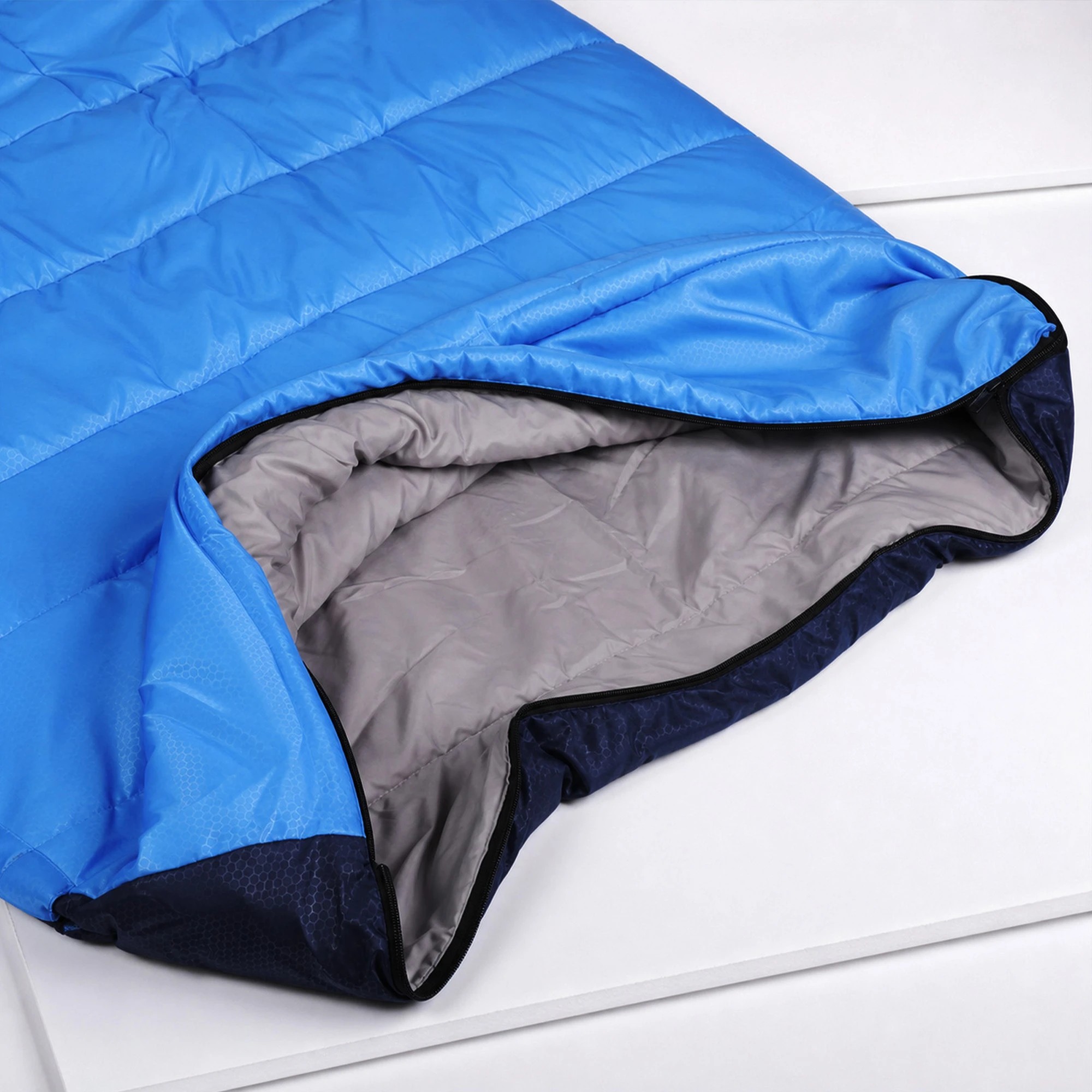 2 Mountview Sleeping Bag Extra Wide 230x100cm 3 Season Waterproof Hiking Blue, 2 of 8