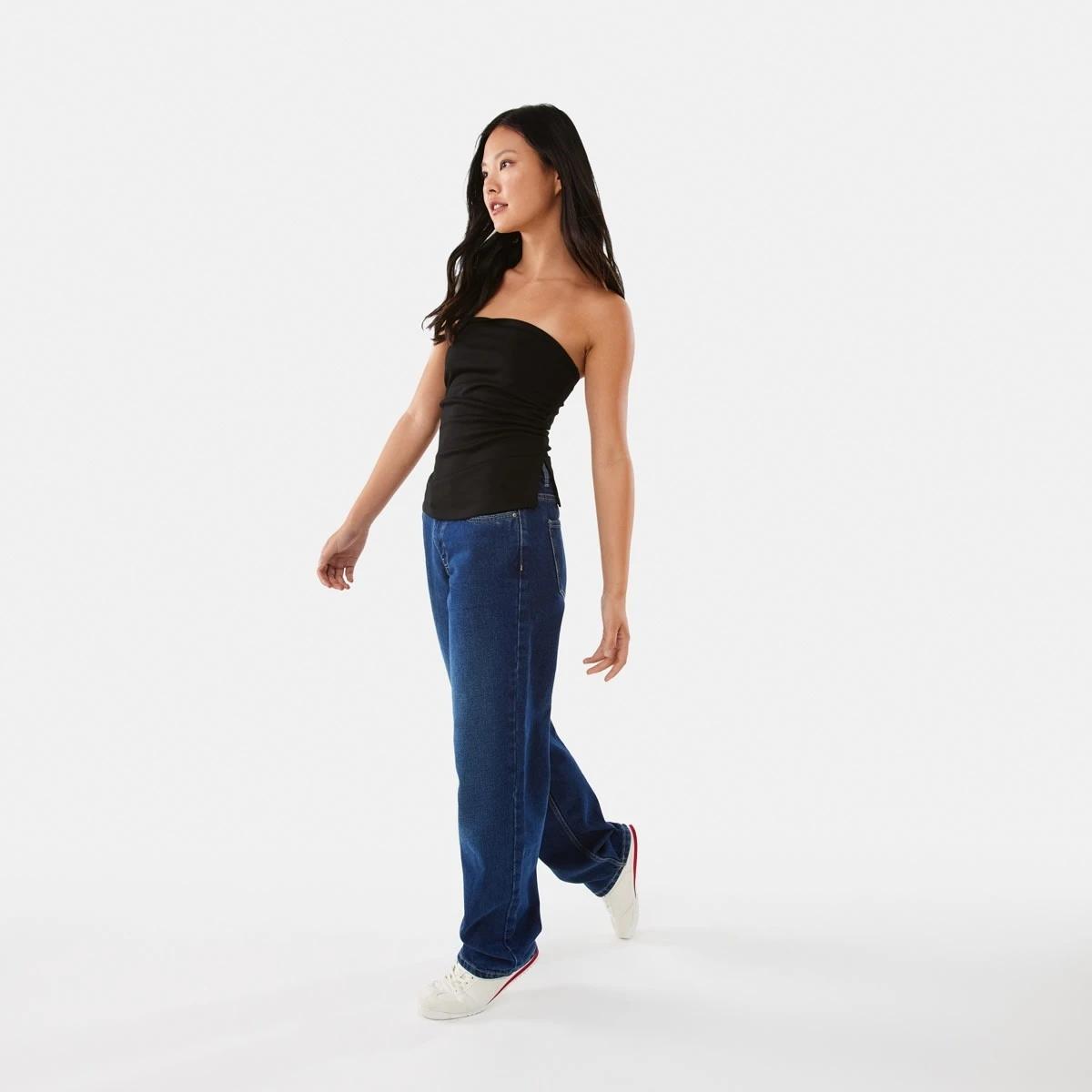 3 Sleeveless Split Hem Tube Top Black, 3 of 7