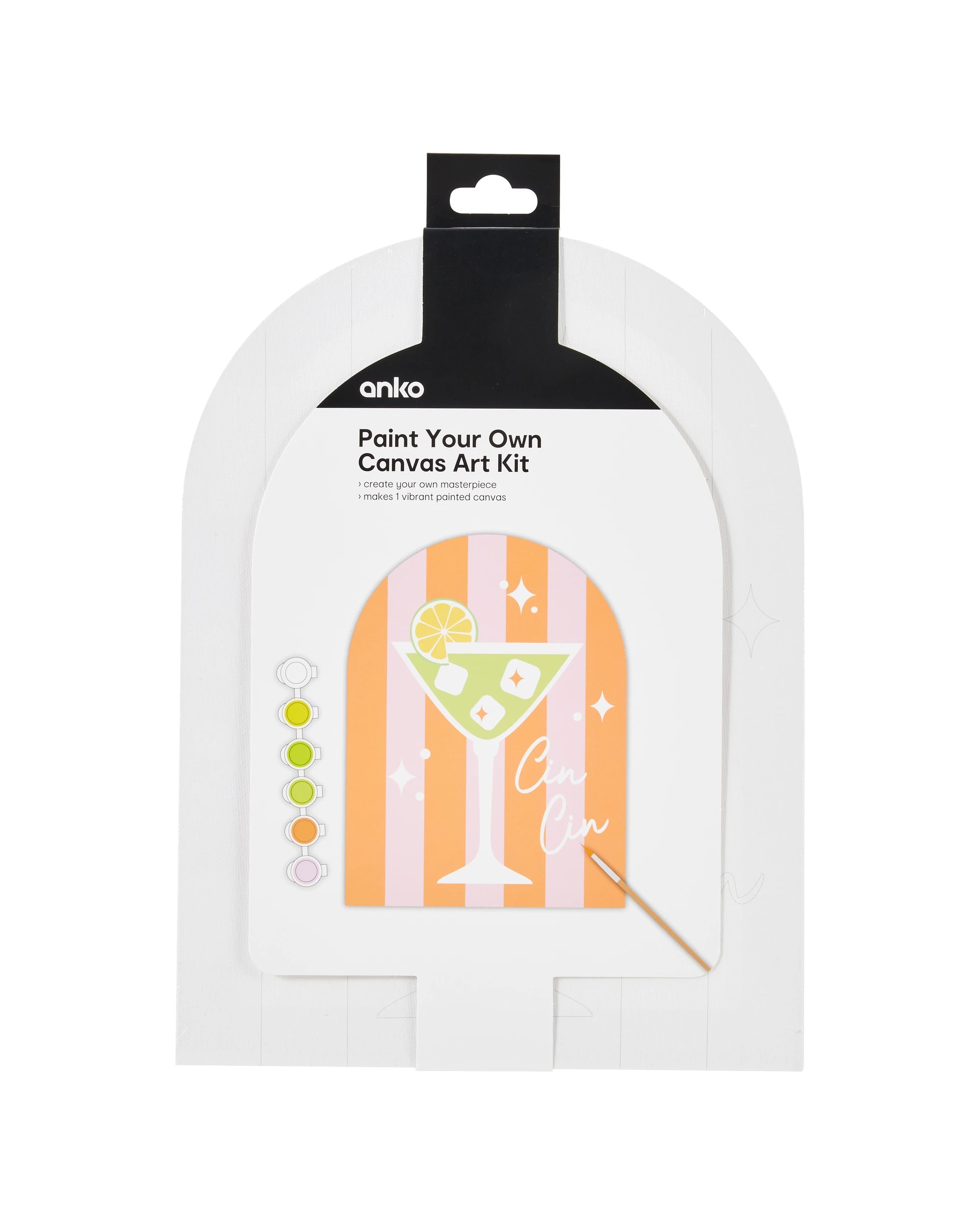 1 Paint Your Own Canvas Art Kit - Mocktail, 1 of 4