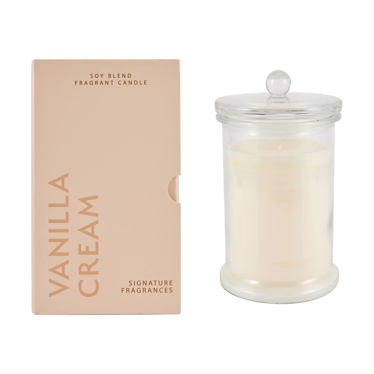 1 Vanilla Cream Signature Fragrances Soy Blend Fragrant Candle, 1 of 7