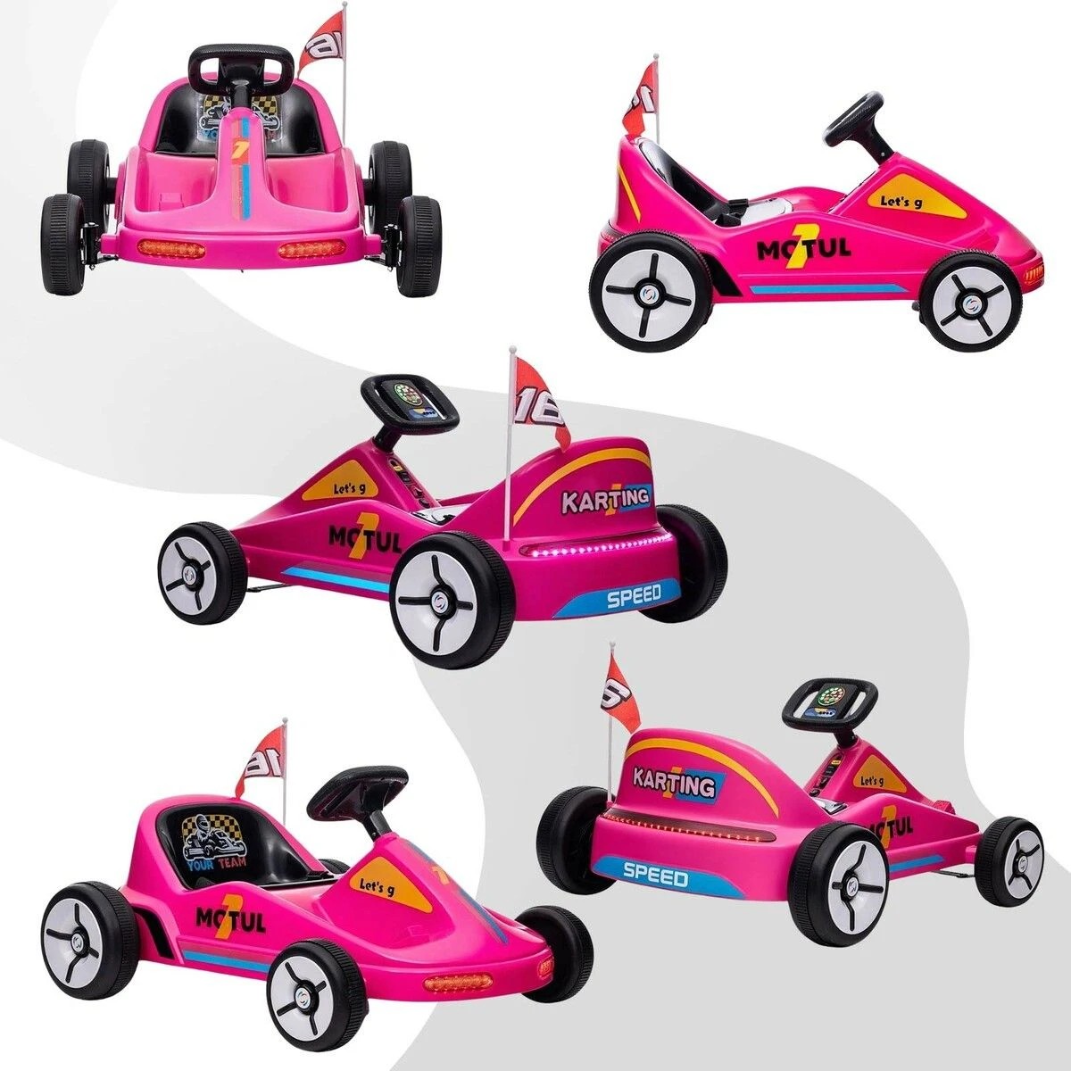 2 Fellow Kids Pedal Go Kart Ride On Car with Parental Remote Control, 2 of 4
