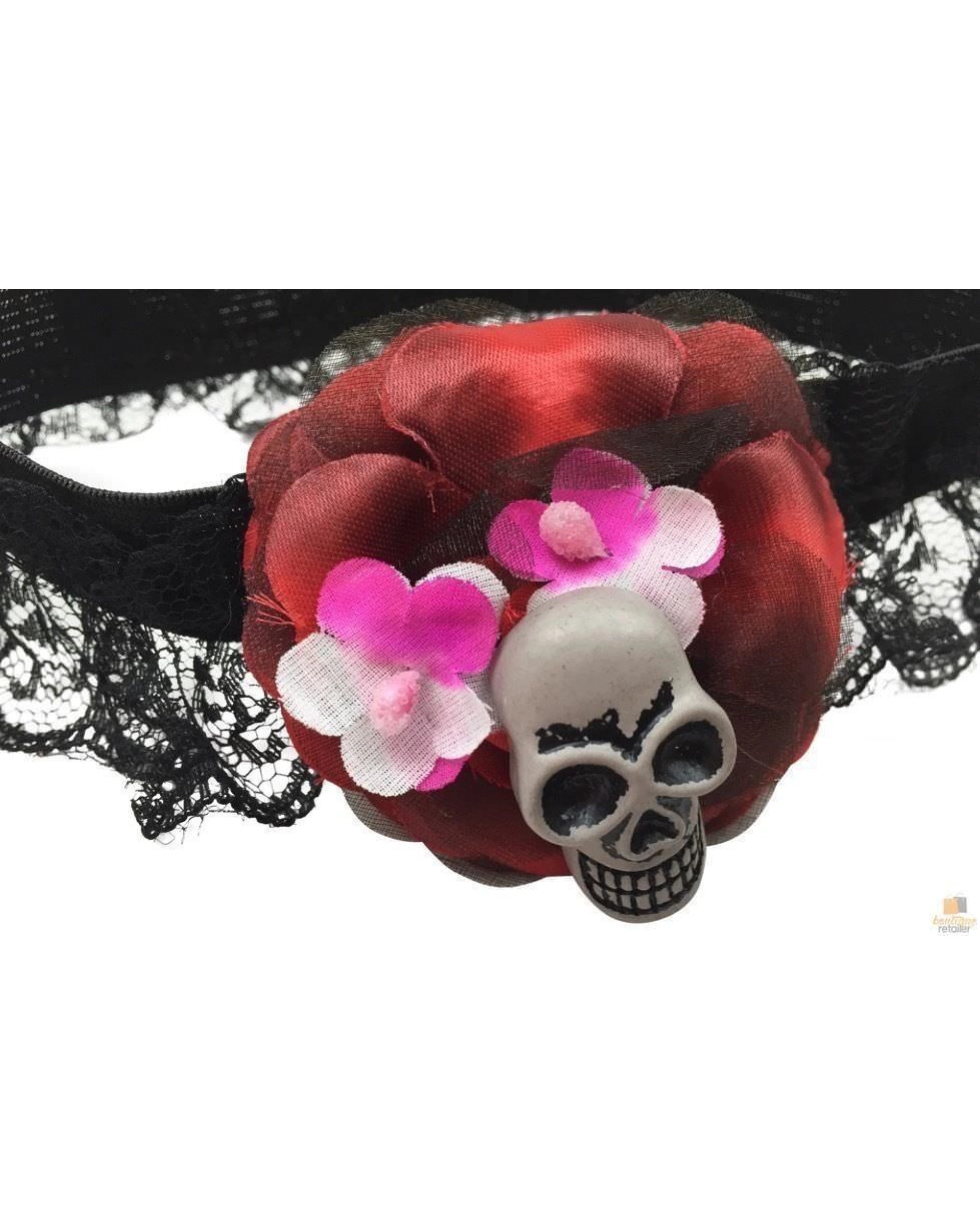 3 BR Costumes Skull and Rose Leg Garter for Halloween Costume, 3 of 4