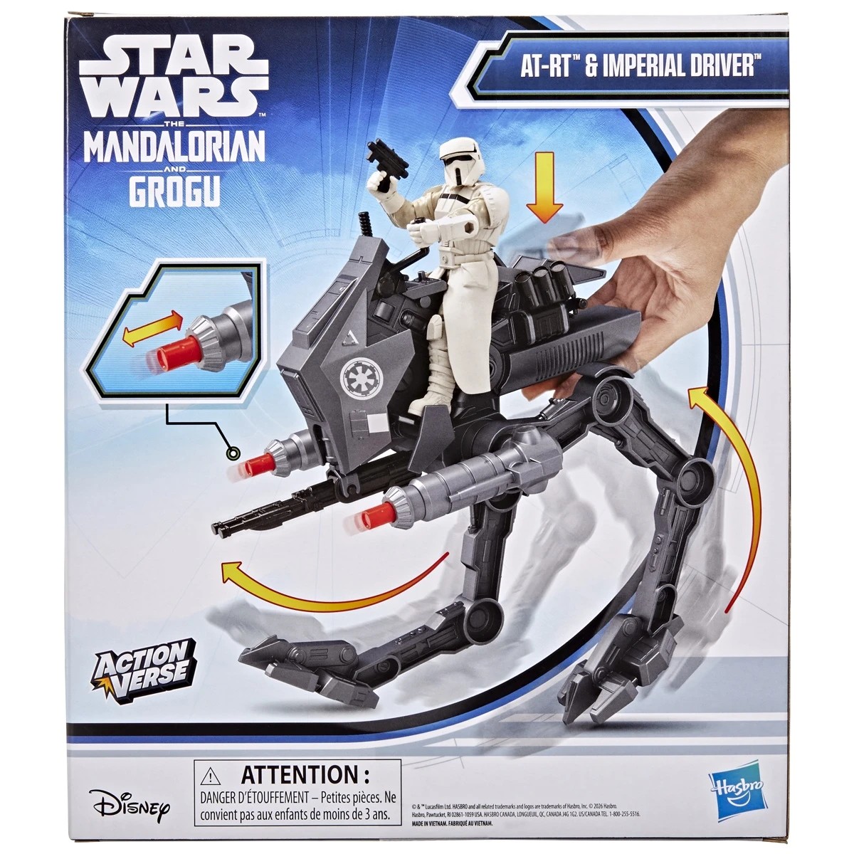 2 Star Wars Action Verse the Mandalorian and Grogu AT-RT and Imperial Driver Playset, 2 of 5