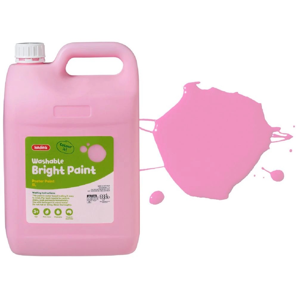 1 Kadink Bright Poster Paint 5L Pink, 1 of 2