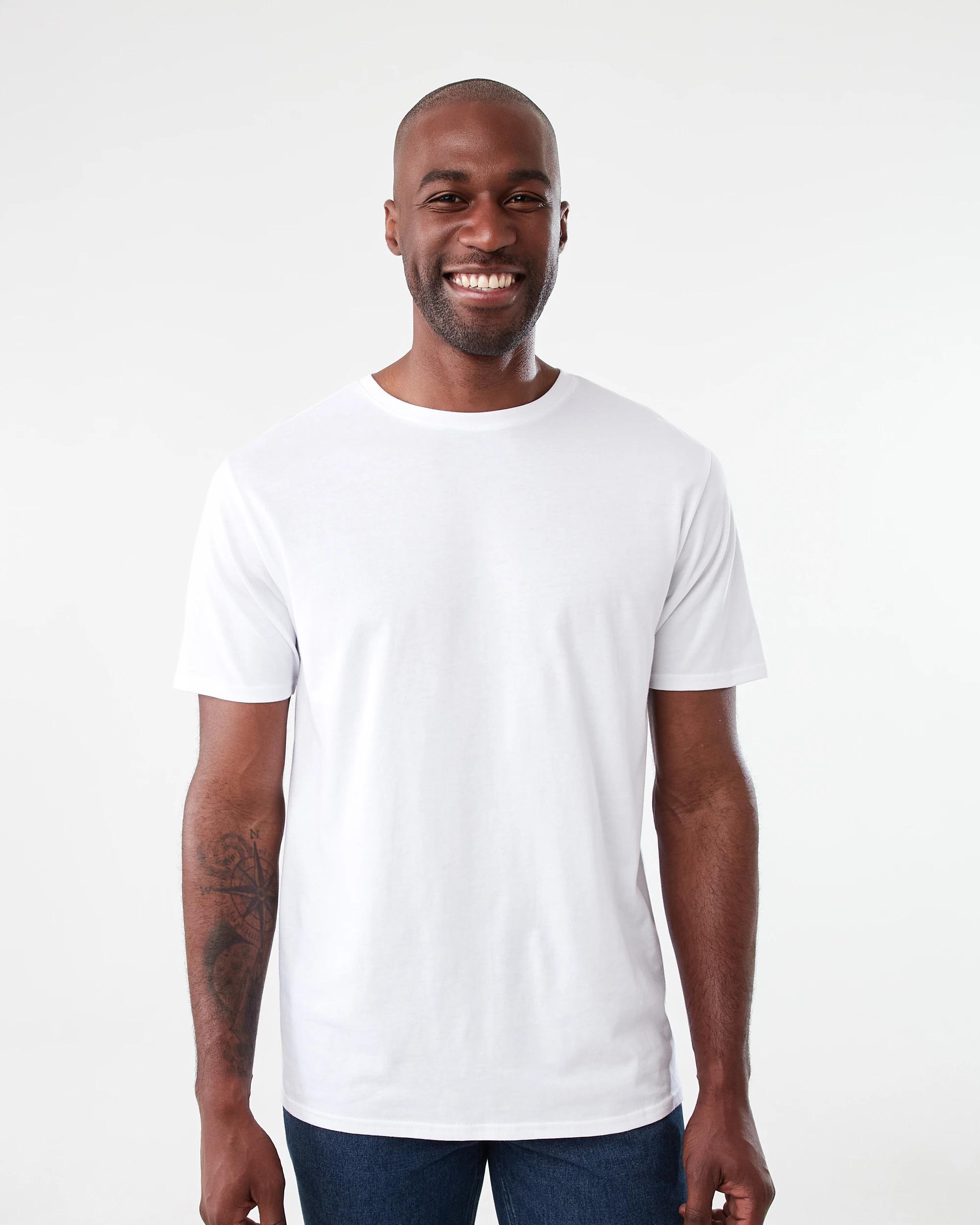 1 Plain Crew Neck T-shirt White, 1 of 7