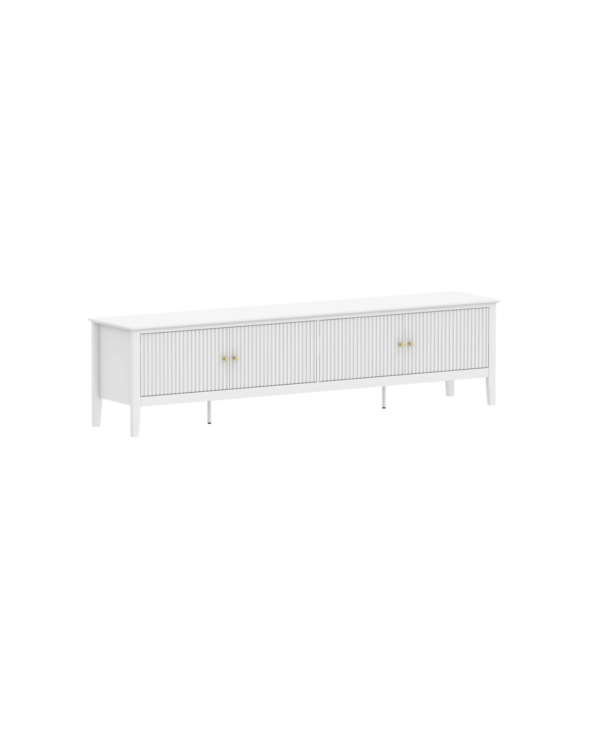 5 Alpine Bay Zara Fluted 4 Door Entertainment Unit MDF - White, 5 of 8