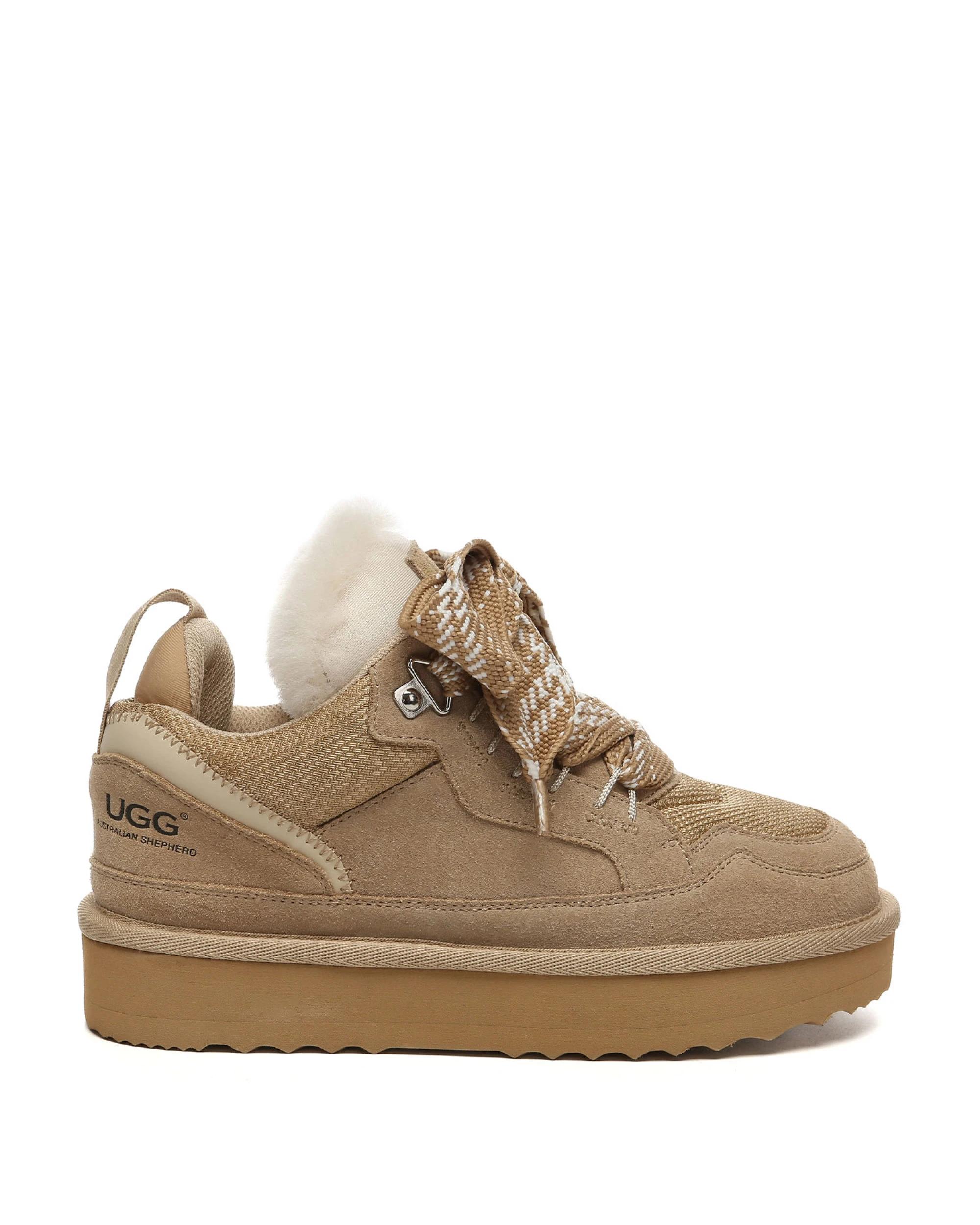 1 Australian Shepherd UGG Womens Parkyr Platform Sneakers SAND, 1 of 5