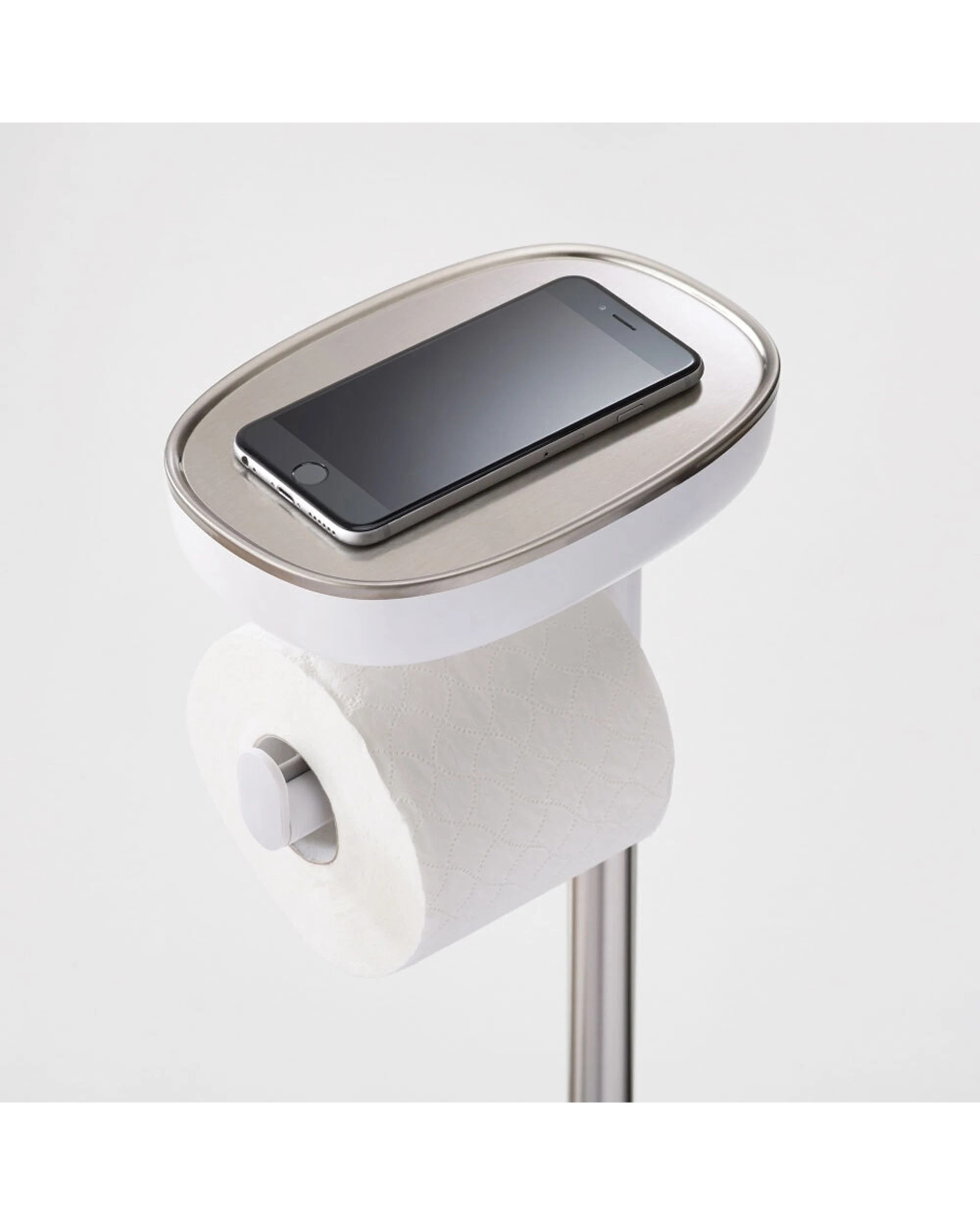 2 Joseph Joseph Easy-Store Toilet Paper Stand Steel Dual-Purpose - Silver, 2 of 7