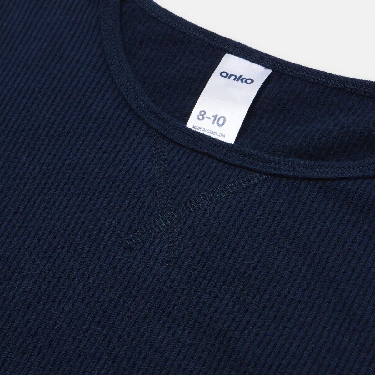 8 2 Pack Long Sleeve Brushed Thermal Top Dress Blue, 8 of 8
