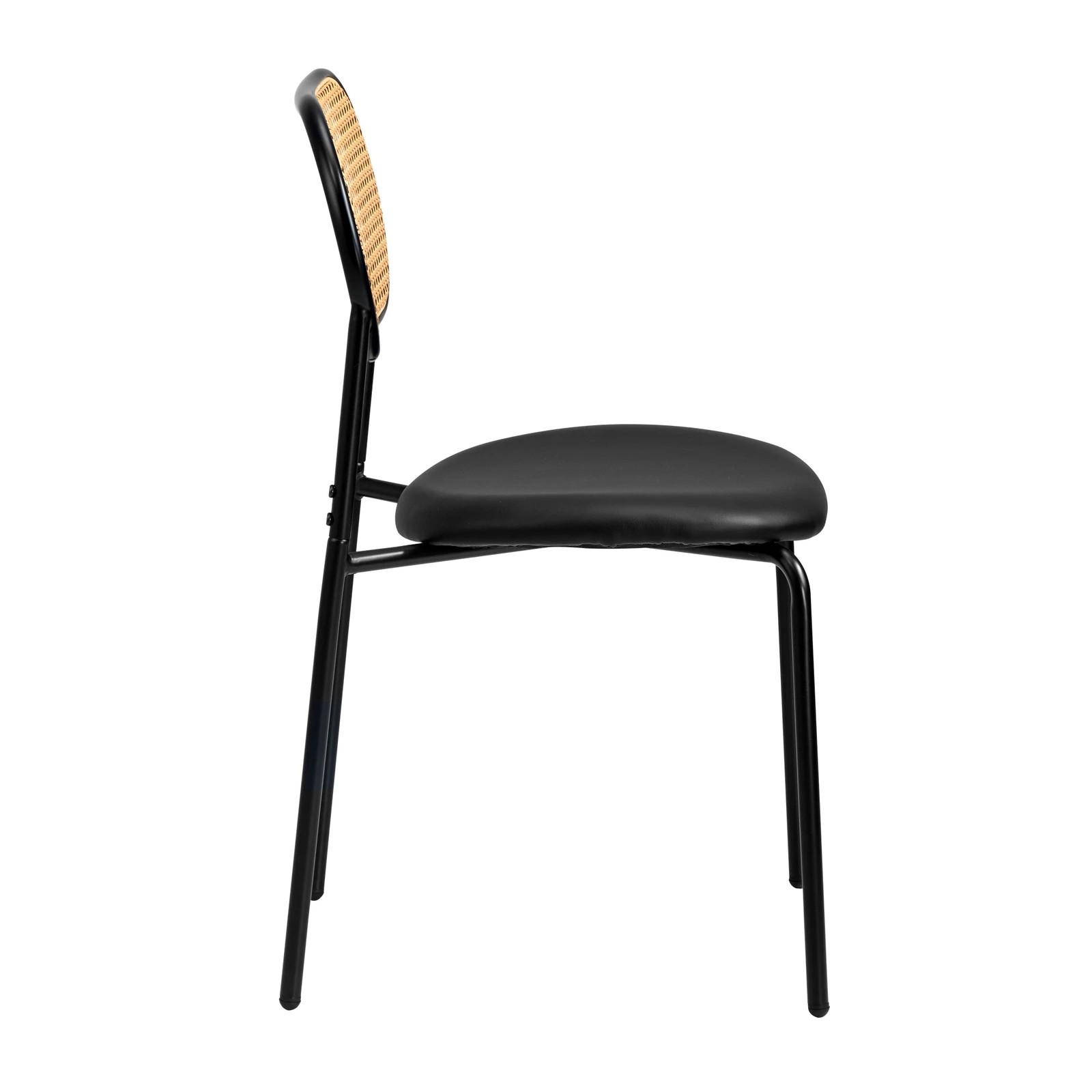 9 Oikiture 2pcs Dining Chair Accent Chairs Rattan Furniture Pu Leather
 - Black, 9 of 10