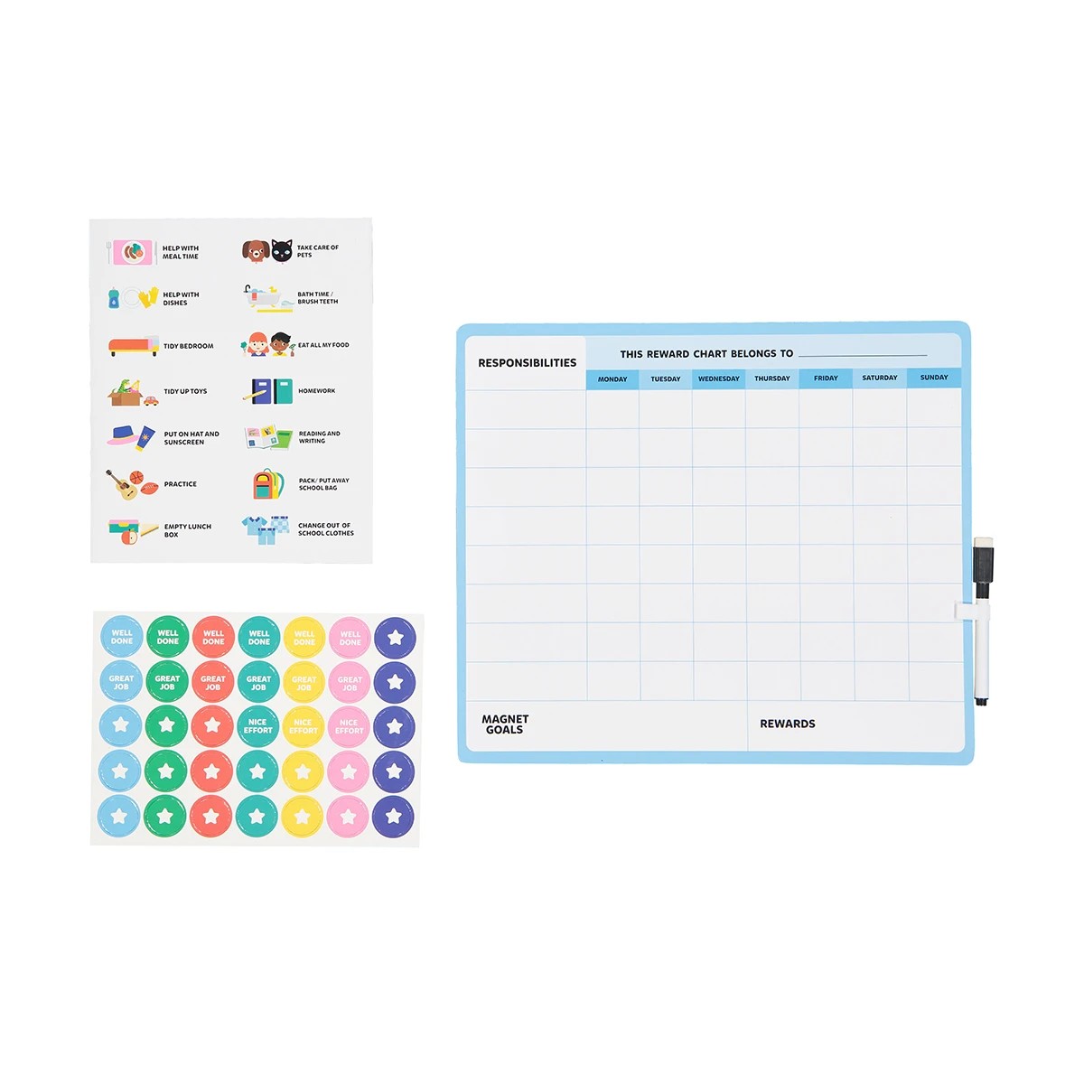 3 Magnetic Reward Chart Daily Tasks, 3 of 5