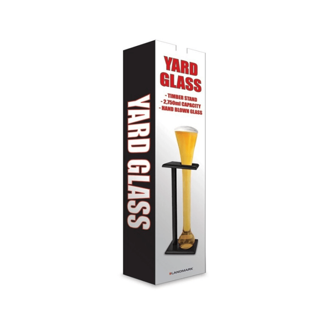 3 Yard Beer/alcohol Beverage Drinking Cone Novelty Glass/cup  W/timber Stand 2.75l
 - Clear, 3 of 3