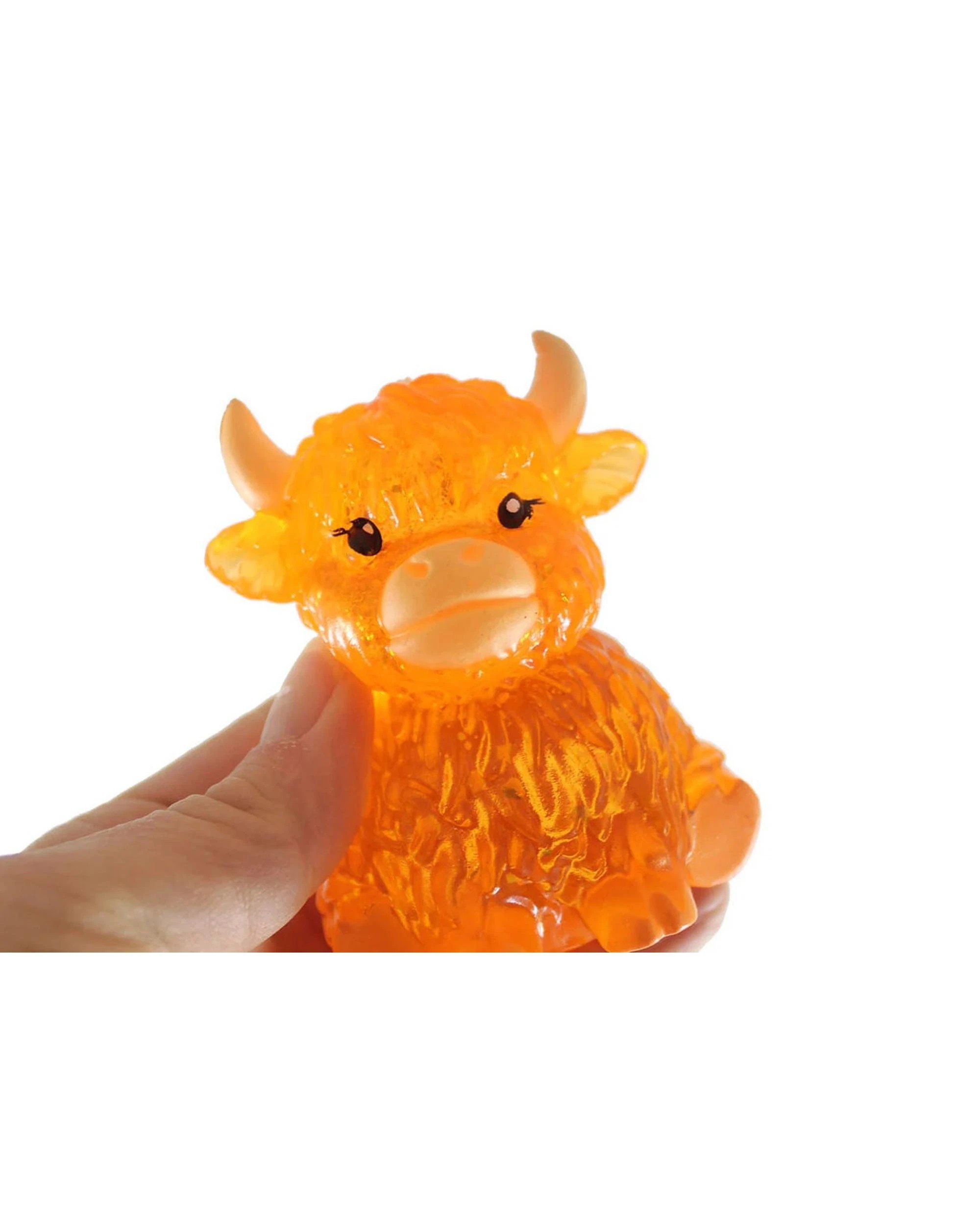 4 Squishy Translucent 8cm Highland Cow Assortment, 4 of 6