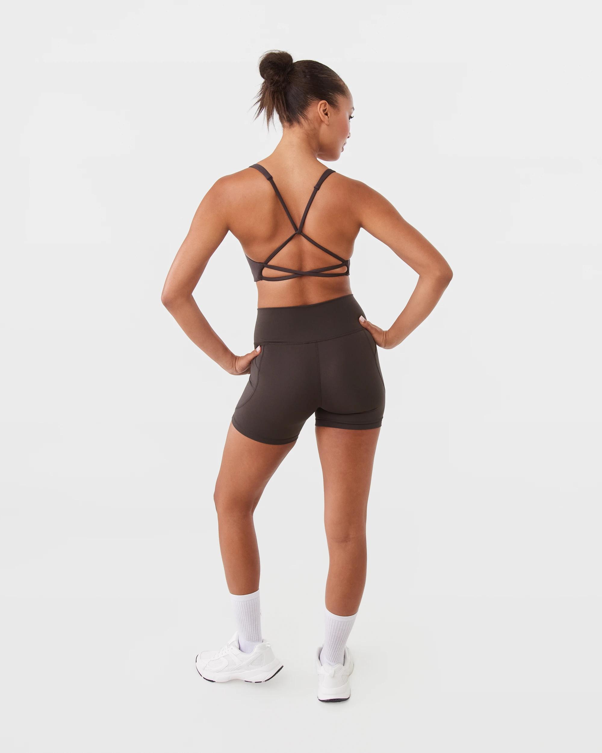 4 Active Womens Ultrasoft Shorts Espresso, 4 of 7