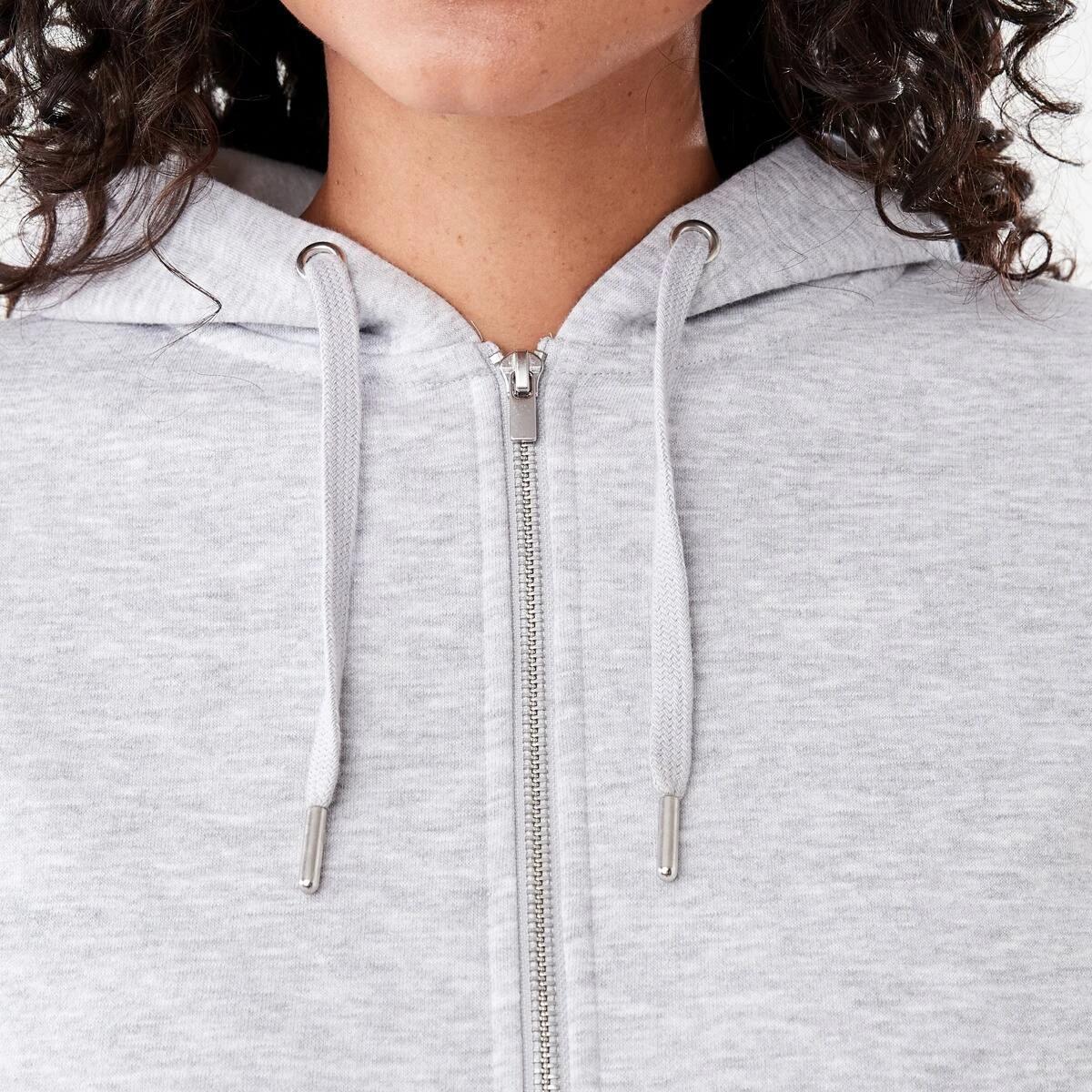 6 Long Sleeve Zip Through Hoodie Slvr Marle, 6 of 7