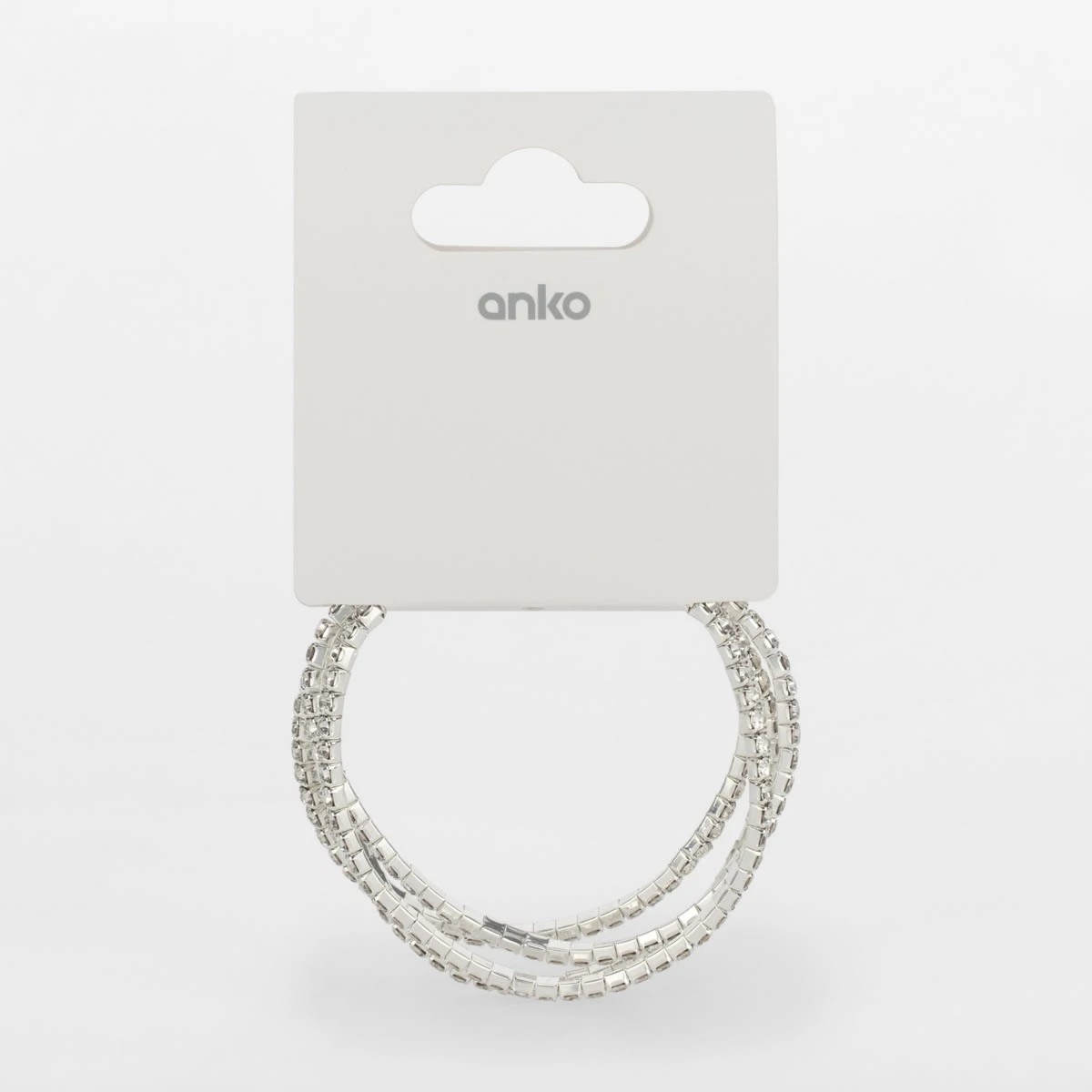 3 4 Pack Diamante Stretch Bracelet - Silver Tone, 3 of 3