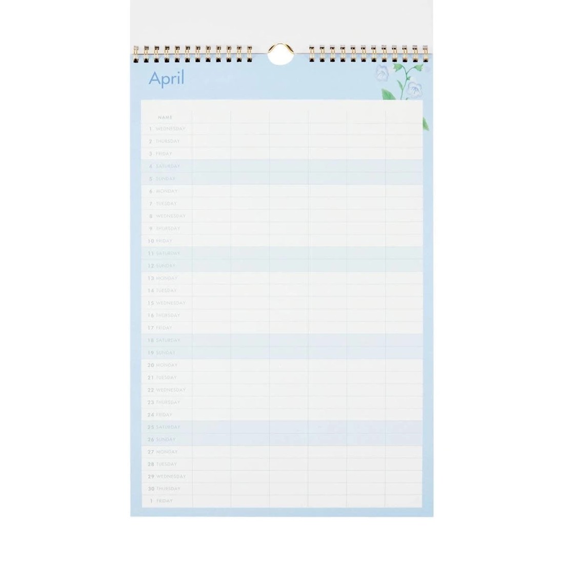 3 2026 Wall Family Calendar - Flower, 3 of 5